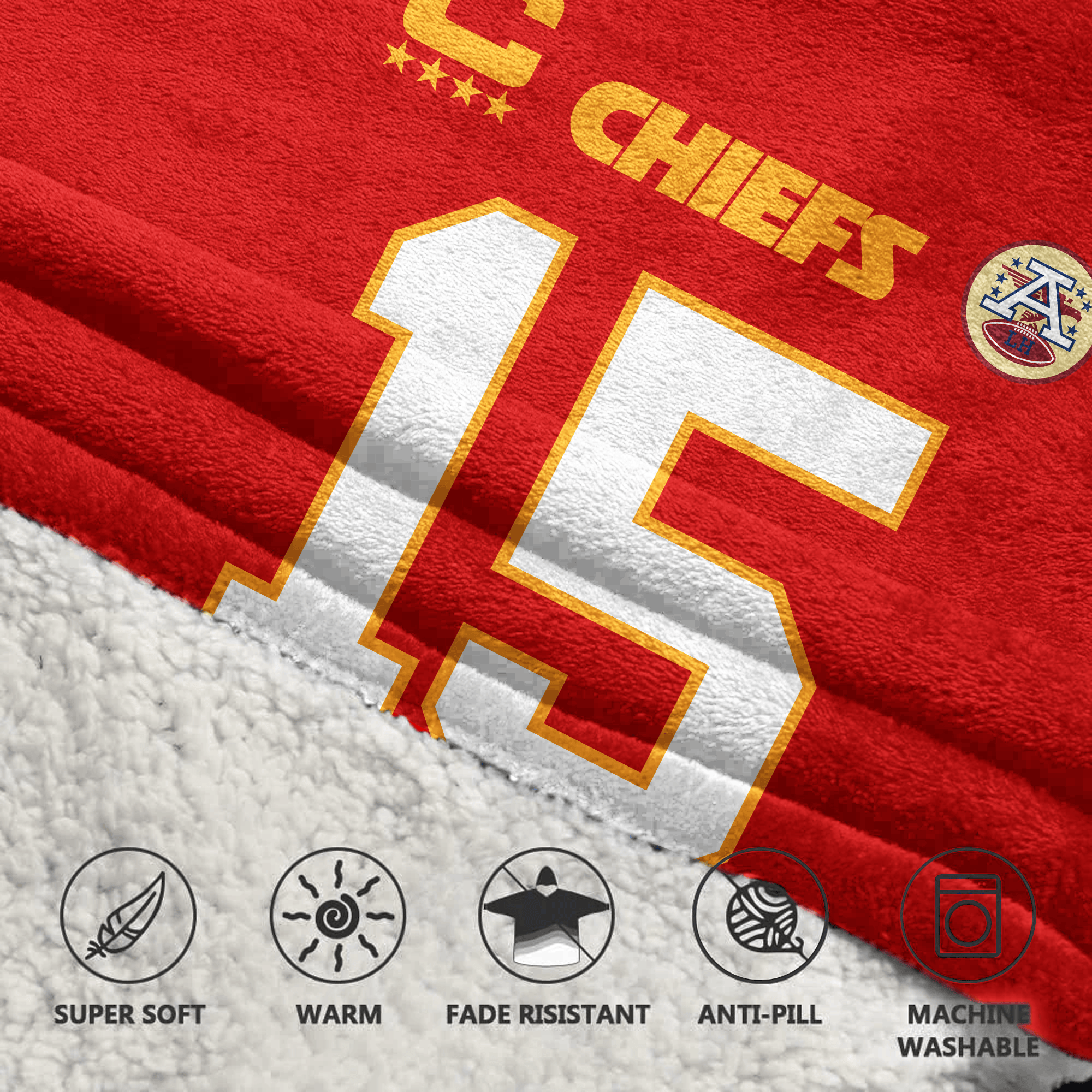 Kid P.M 15 Kansas City Football Unisex Blanket Hoodie