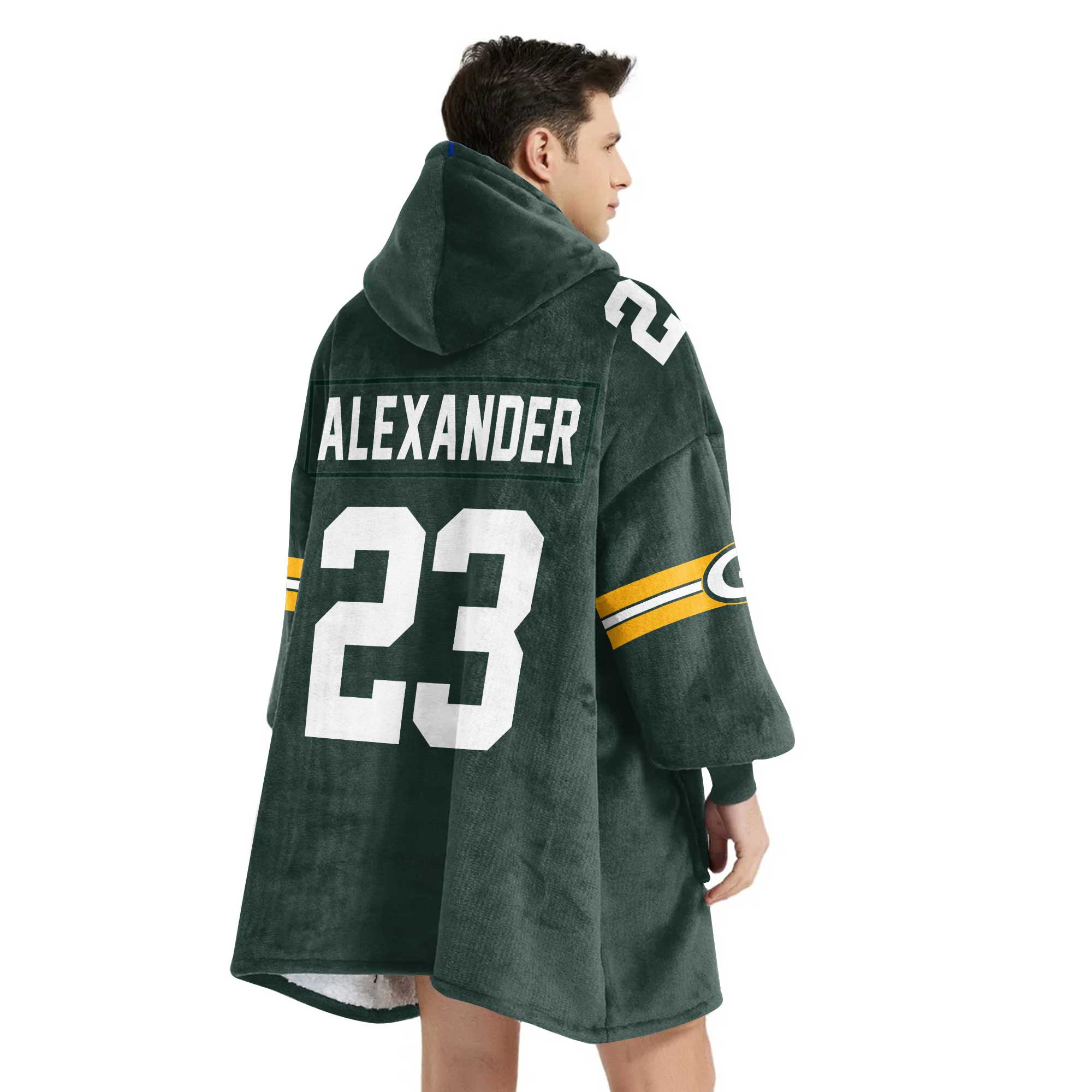 Adult 23 Green Bay Football Unisex Blanket Hoodie