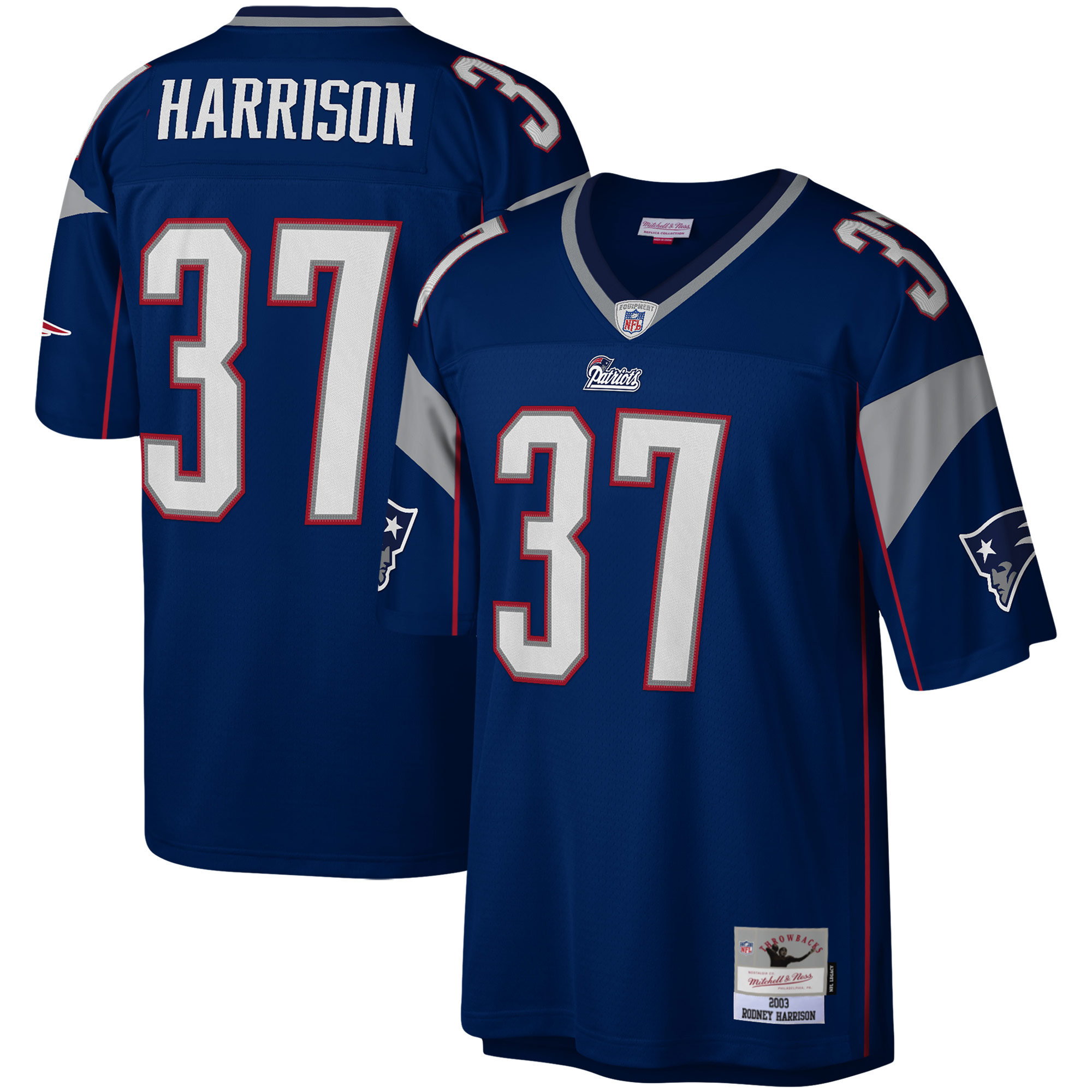 Rodney Harrison New England Patriots  Legacy Replica Jersey - Navy