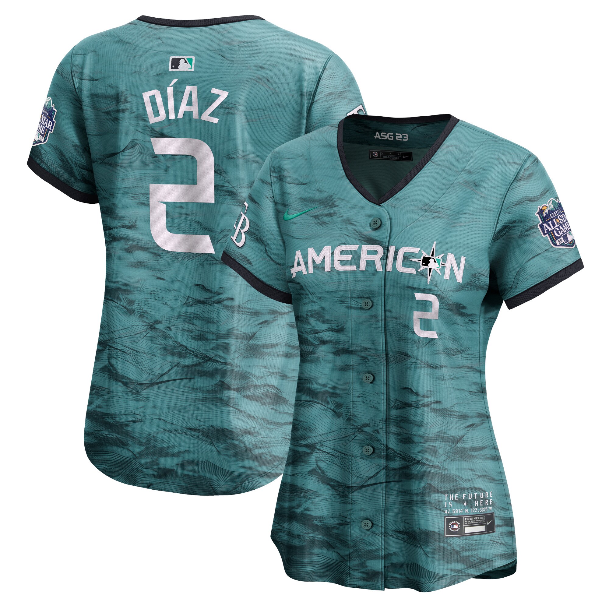 Yandy Díaz American League  Women's 2023 MLB All-Star Game Limited Player Jersey - Teal