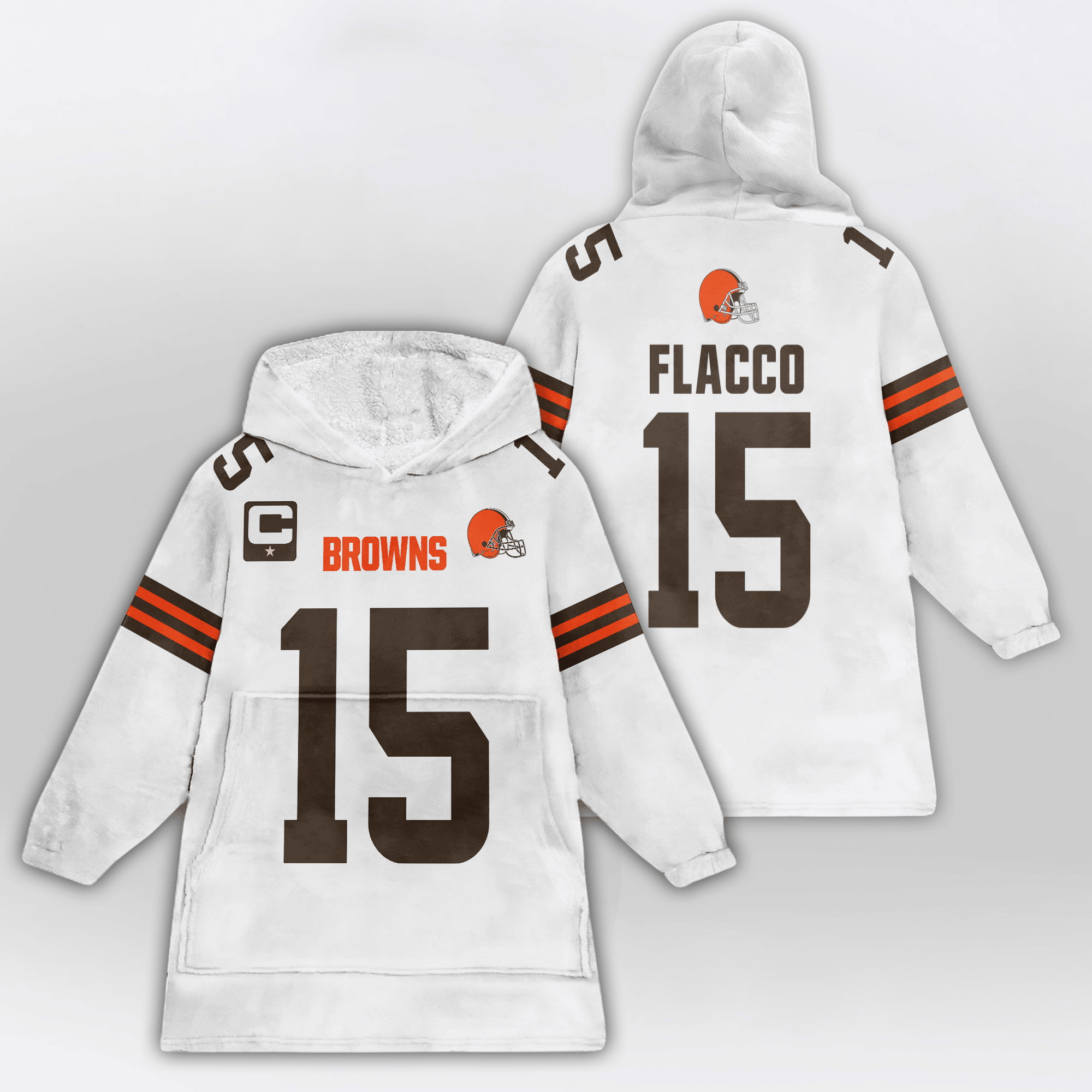 Captain J.F 15 Cleveland Football Unisex Blanket Hoodie