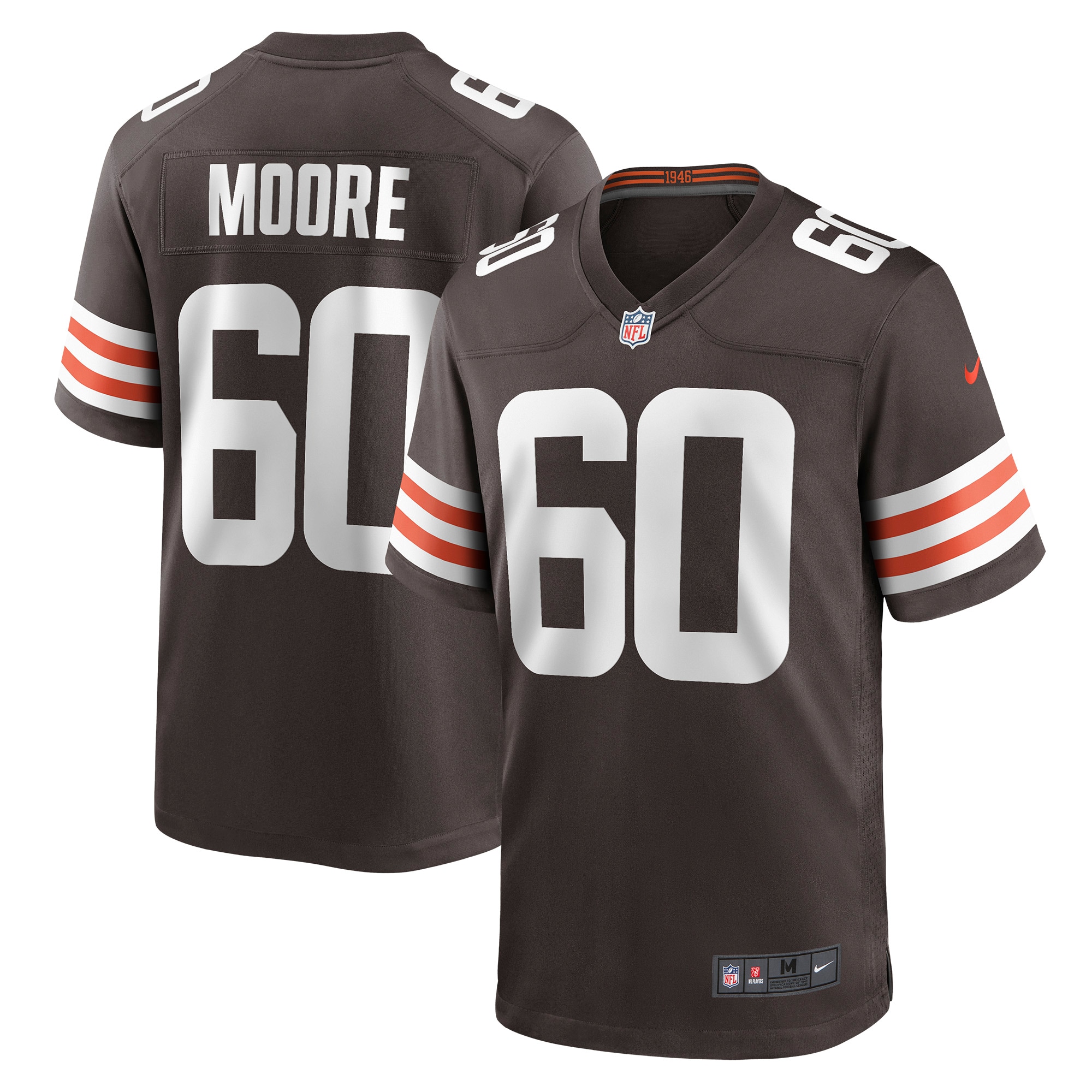 David Moore Cleveland Browns  Game Jersey - Brown