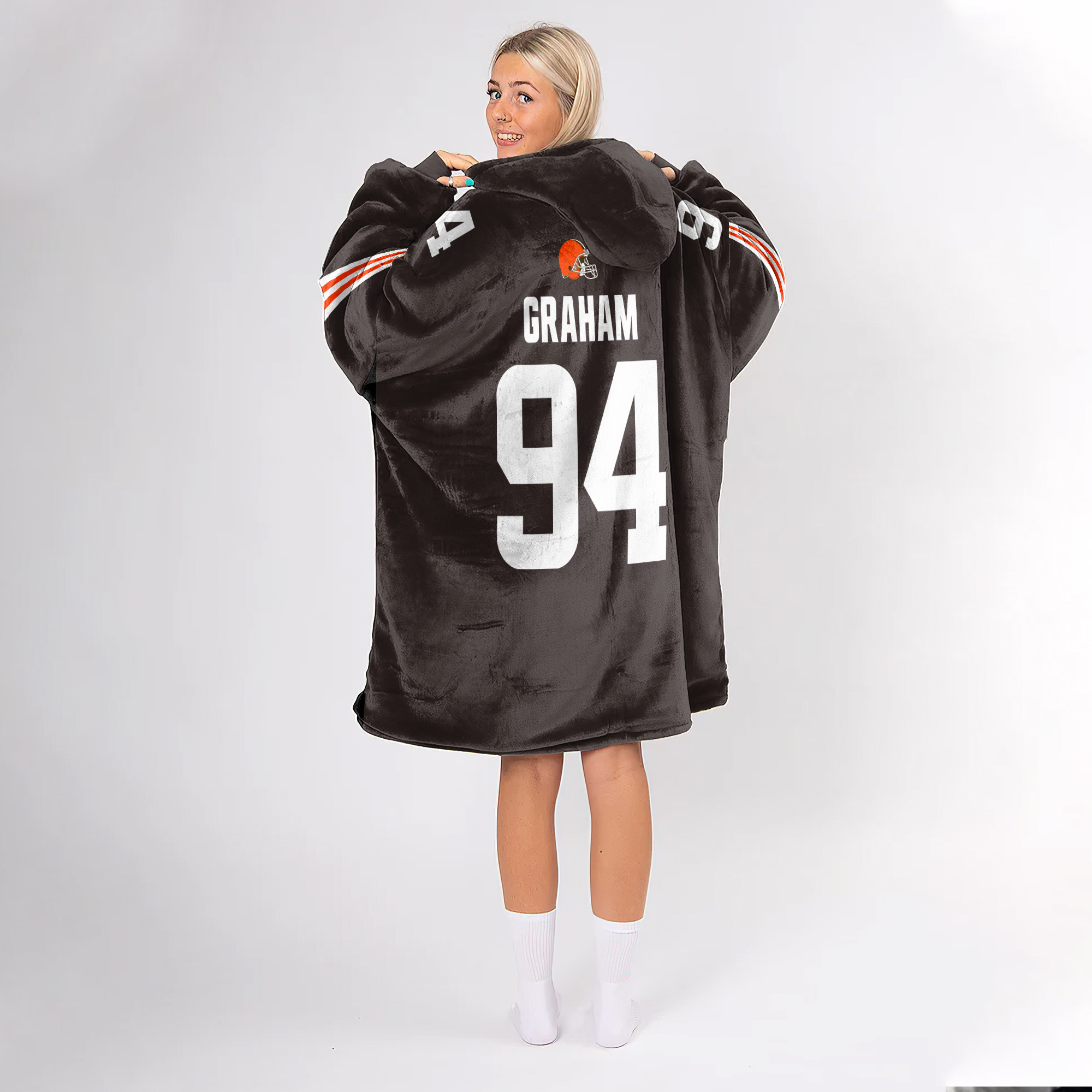 Adult M.G 94 Cleveland Football Unisex Blanket Hoodie