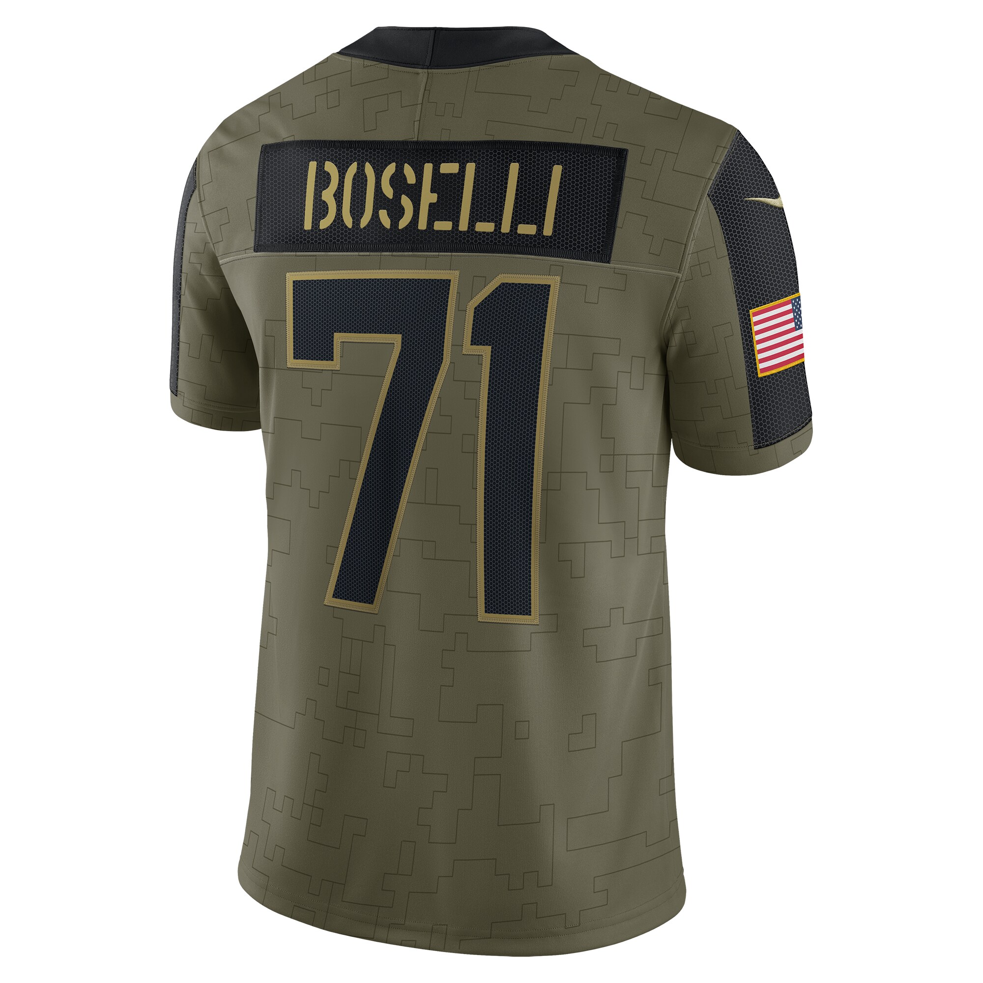 Tony Boselli Jacksonville Jaguars  2021 Salute To Service Retired Player Limited Jersey - Olive