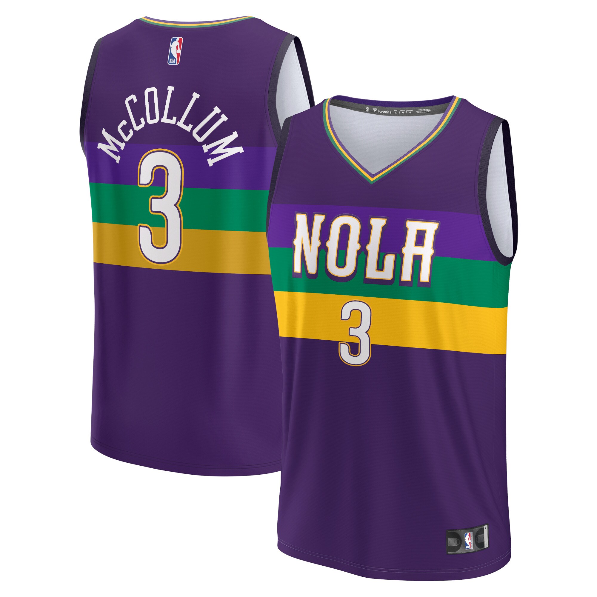 CJ McCollum New Orleans Pelicans  Youth 2022/23 Fastbreak Jersey - City Edition - Purple