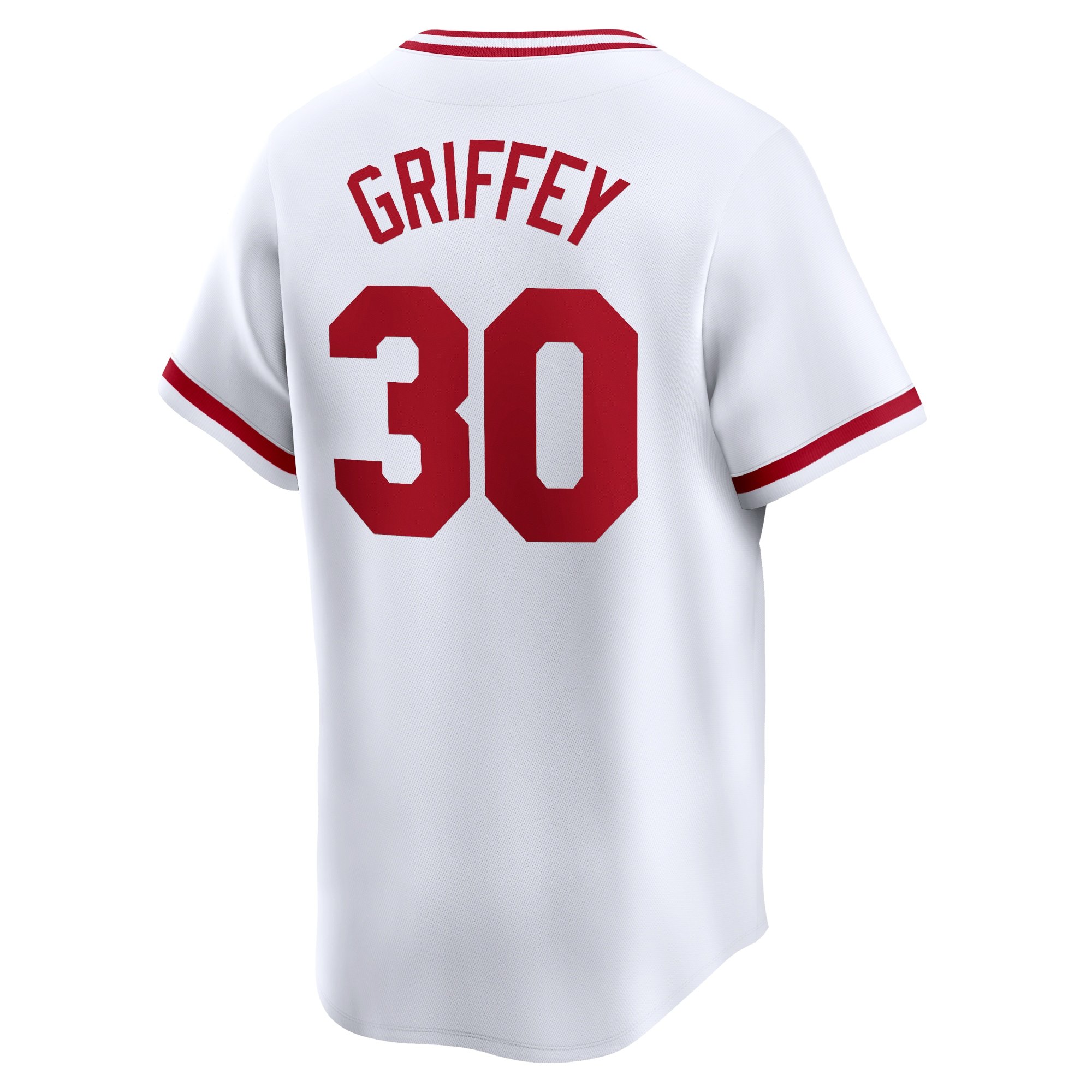 Men's Cincinnati Reds Ken Griffey  White Throwback Cooperstown Limited Jersey