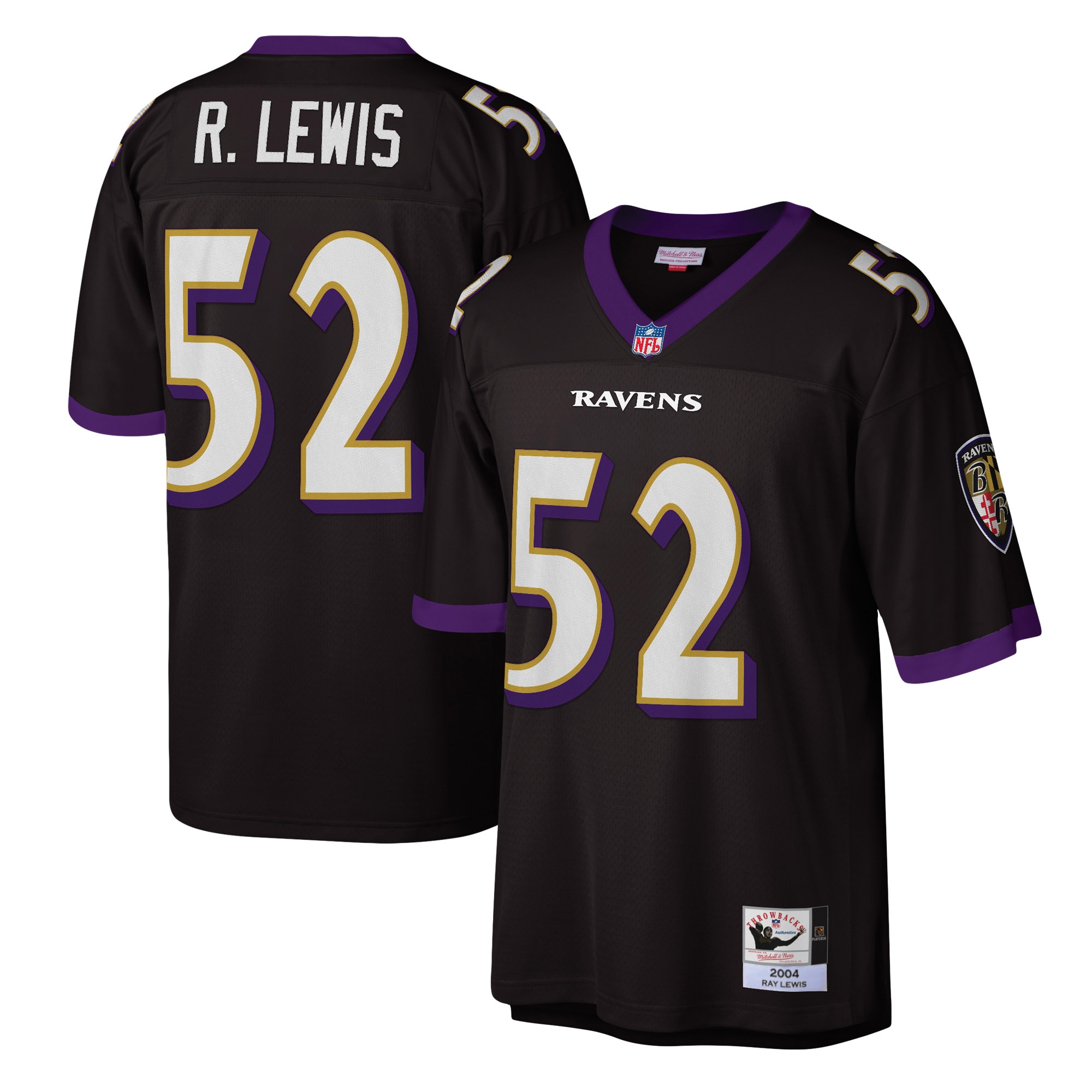 Ray Lewis Baltimore Ravens  2004 Authentic Throwback Retired Player Jersey - Black
