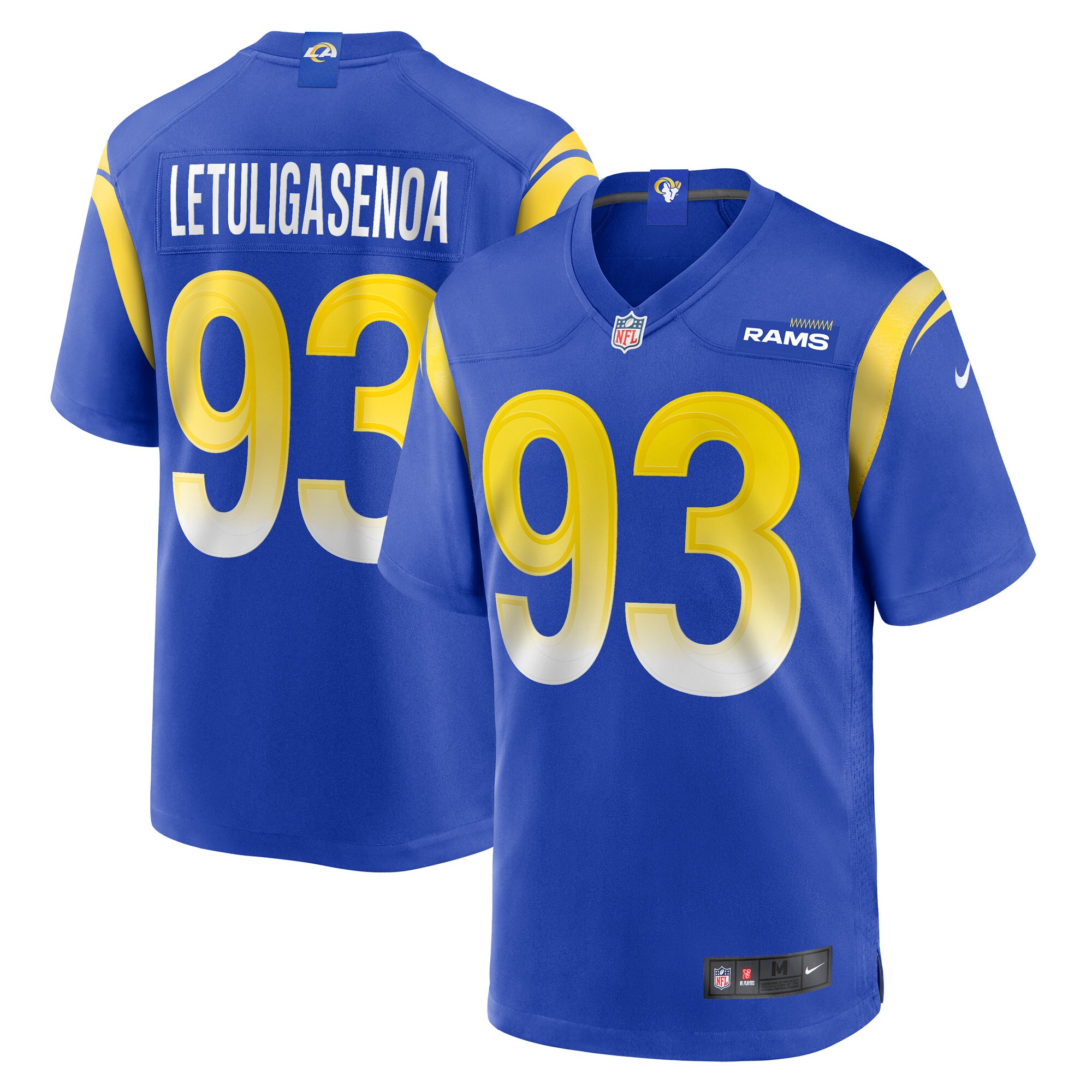 Tuli Letuligasenoa Los Angeles Rams Game Jersey -  Royal