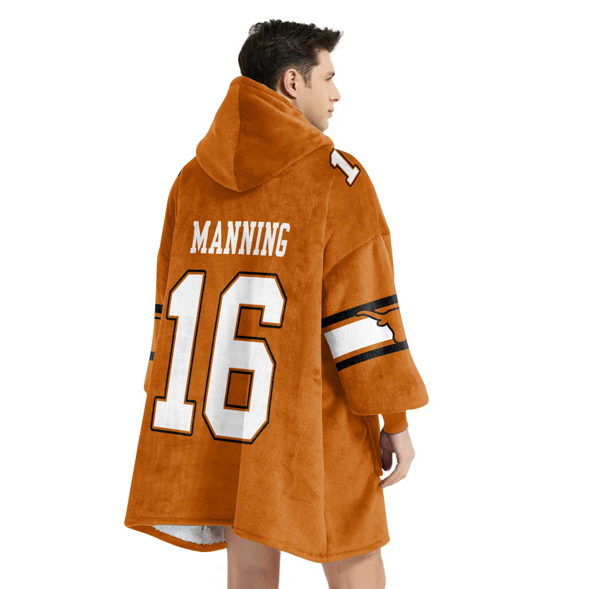 Adult 16 Texas Longhorns Football Unisex Blanket Hoodie