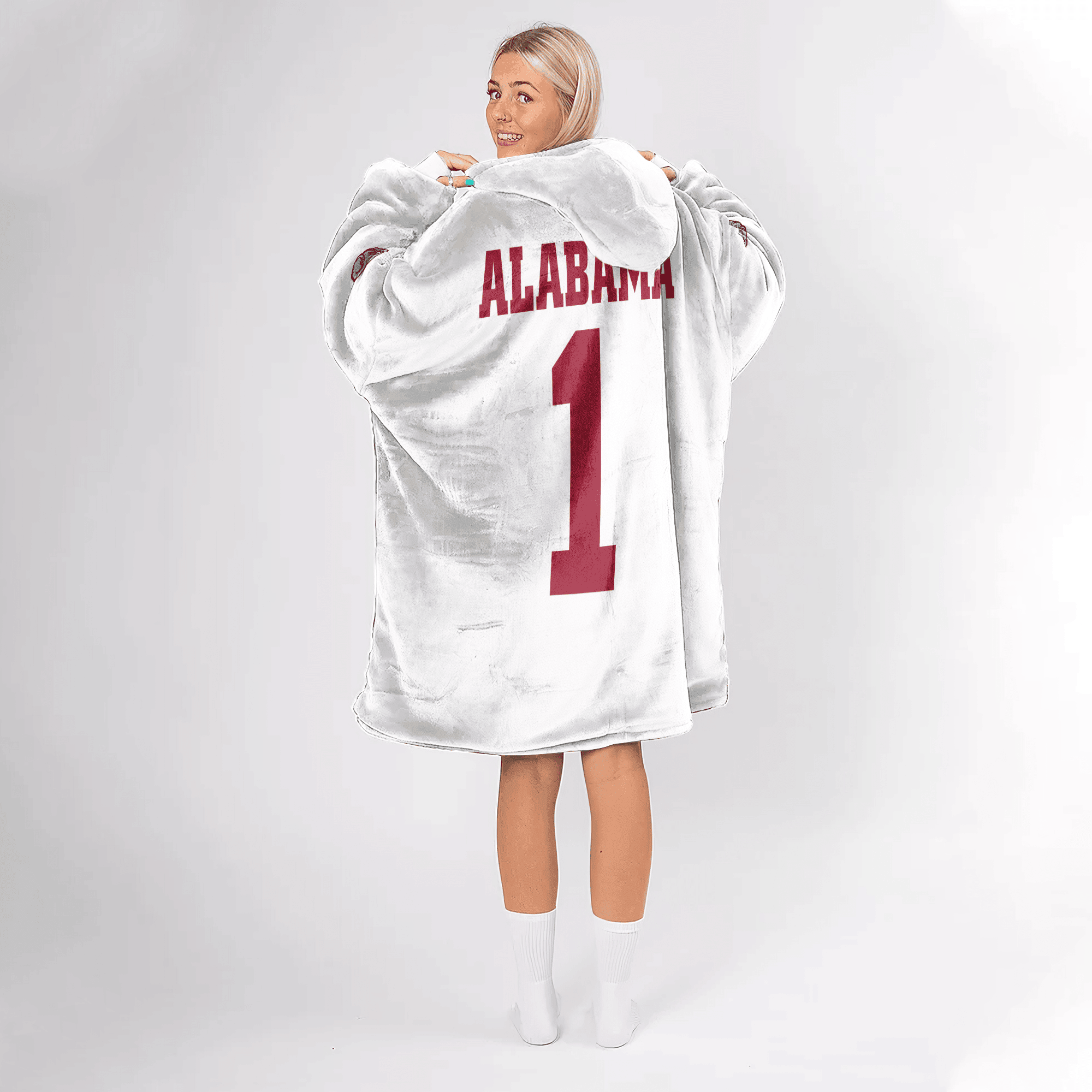 Adult 1 Alabama Football Unisex Blanket Hoodie
