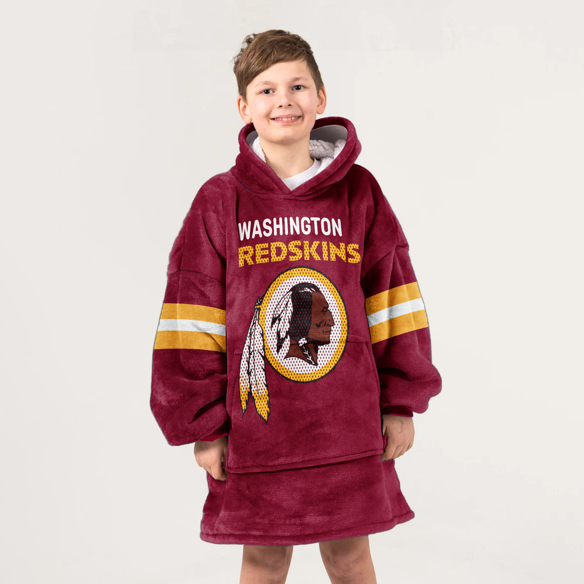 Adult 5 Washington Football Unisex Blanket Hoodie