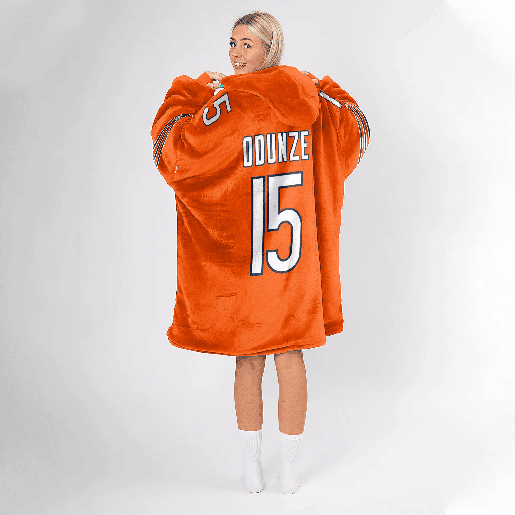 Adult 15 Chicago Football Unisex Blanket Hoodie