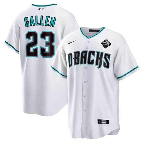 Men's Arizona Diamondbacks #23 Zac Gallen  2023 World Series jersey