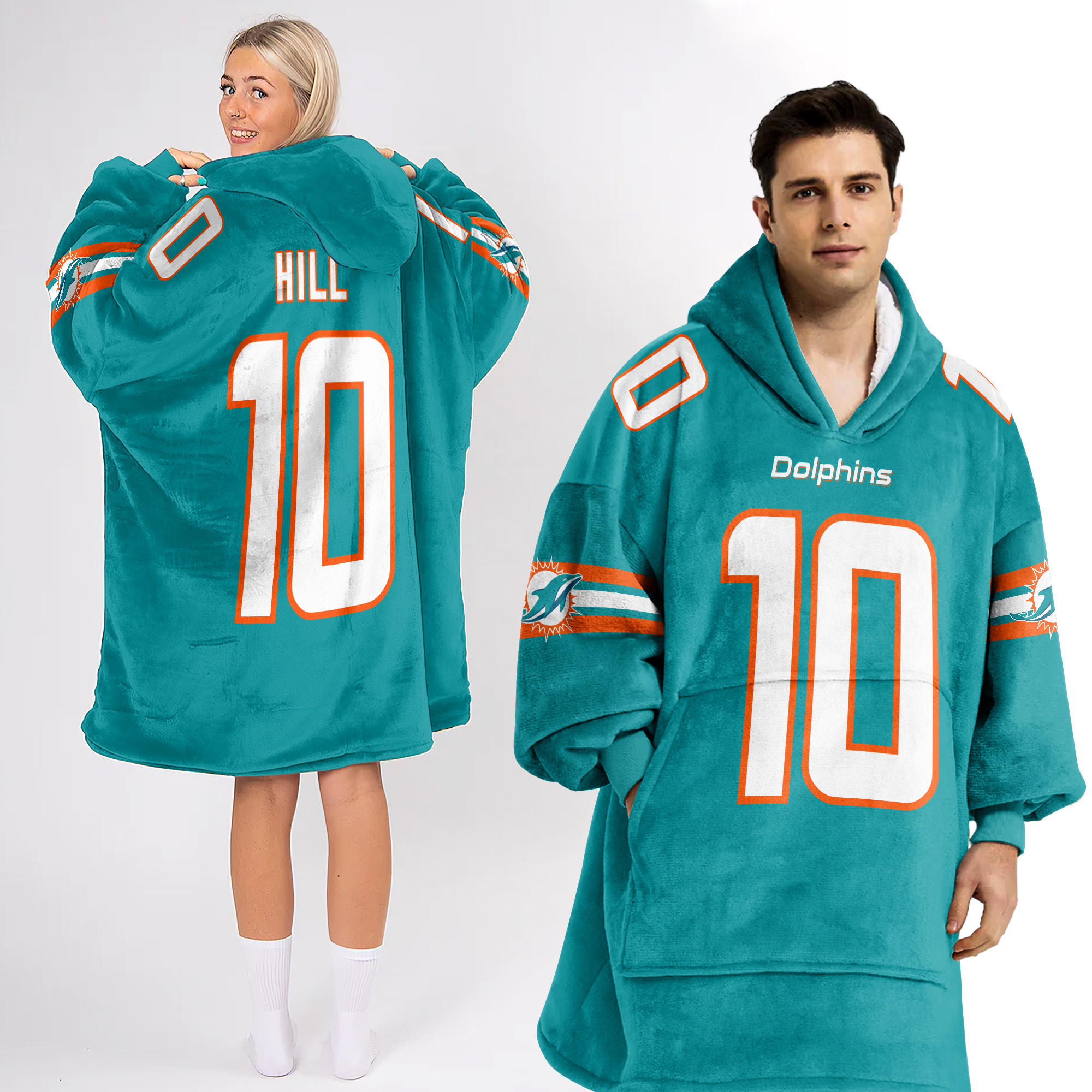 Adult T.H 10 Miami Football Unisex Blanket Hoodie