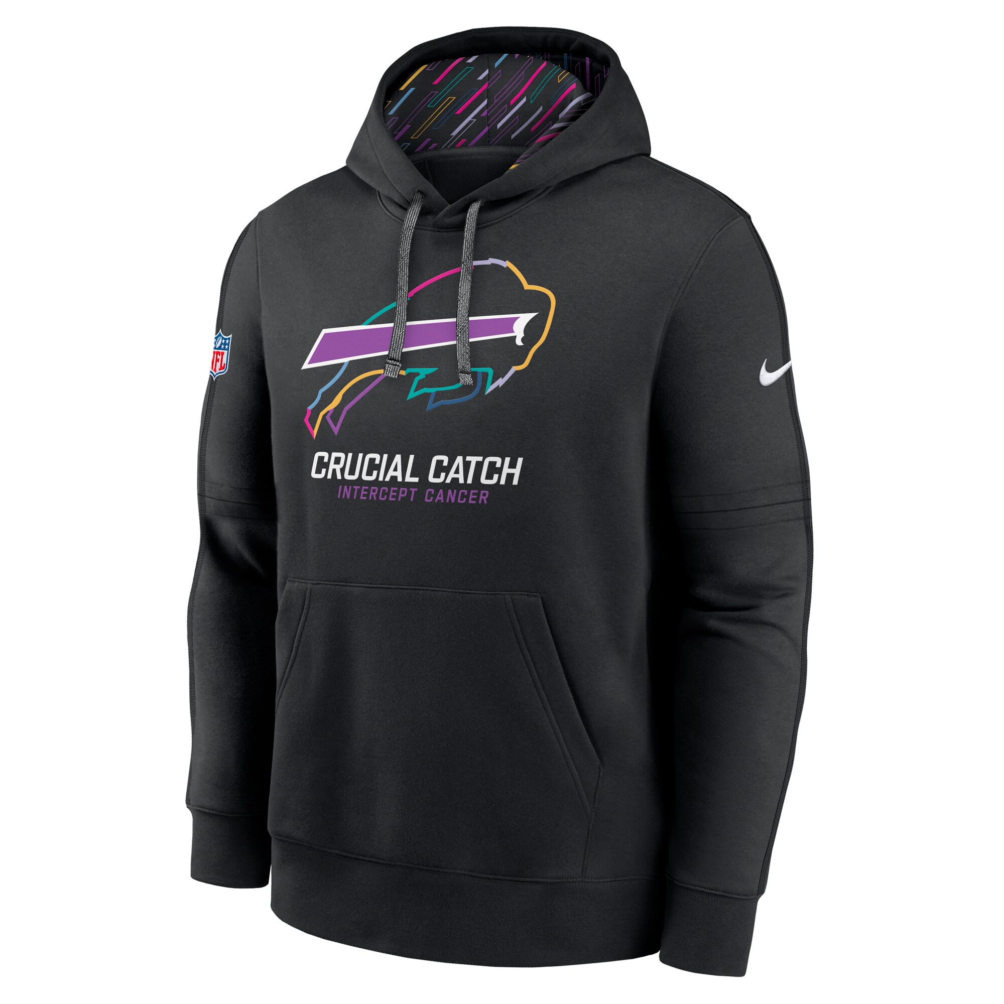 Buffalo Bills 2024 NFL Crucial Catch Club Pullover Hoodie - Black
