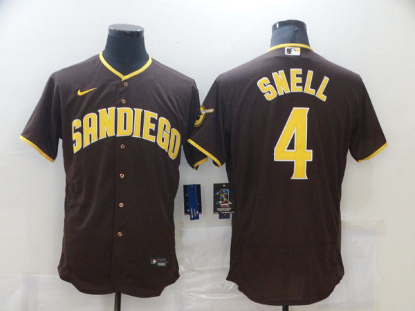 Men San Diego Padres #4 Snell brown Elite 2021  MLB Jersey