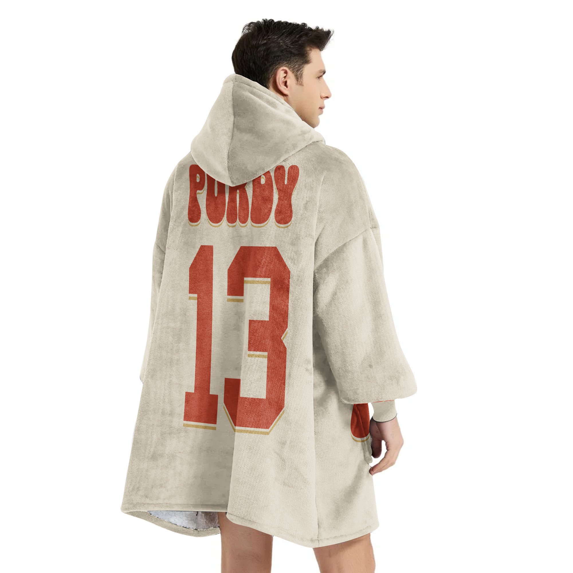 Adult Talk Purdy To Me 13 San Francisco 49ers Football Unisex Blanket Hoodie