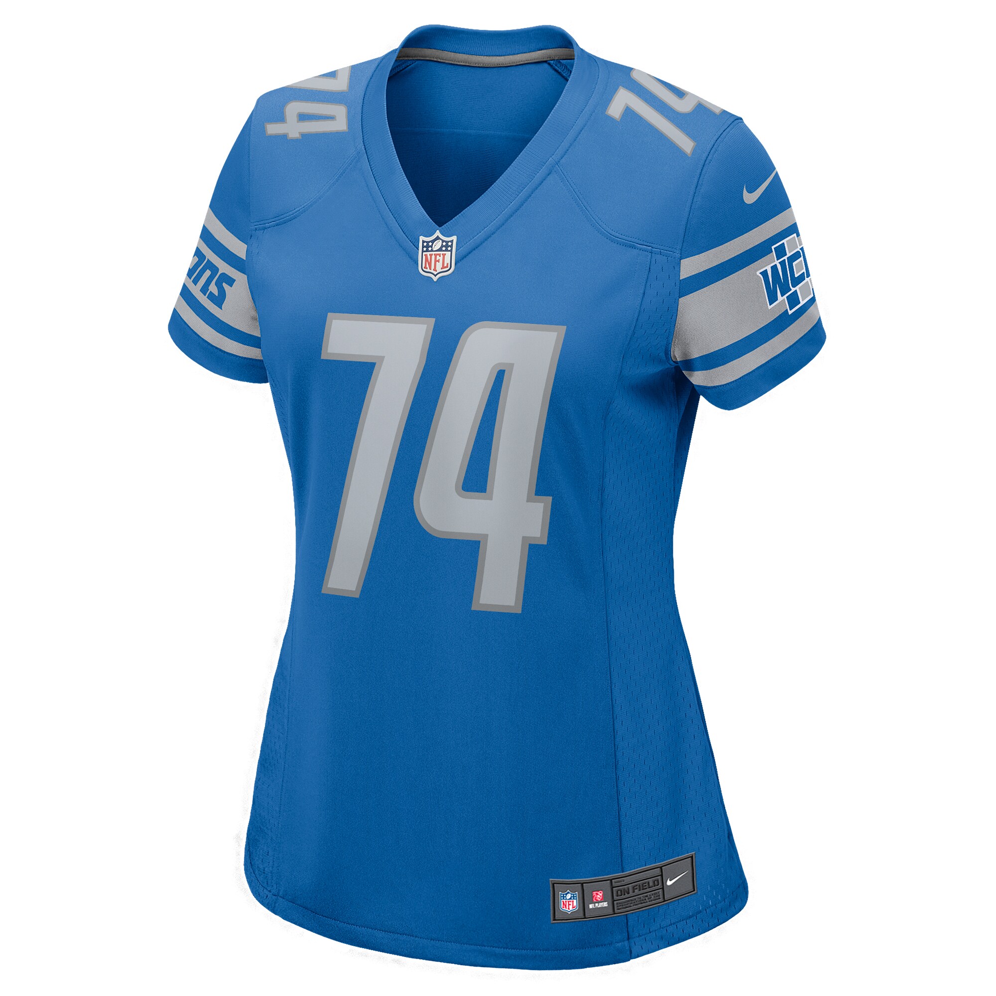Kayode Awosika Detroit Lions  Women's Home Game Player Jersey - Blue