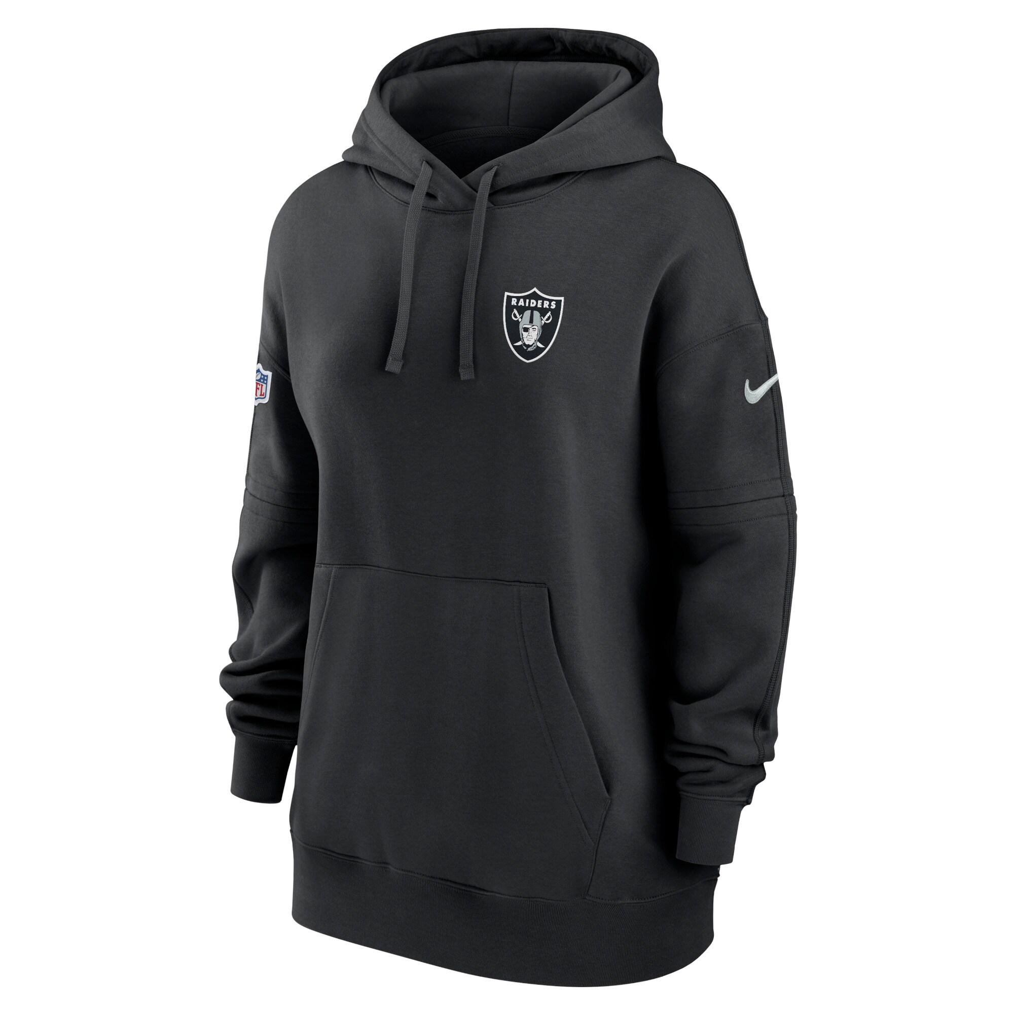 Las Vegas Raiders  Women's 2023 Sideline Club Fleece Pullover Hoodie - Black