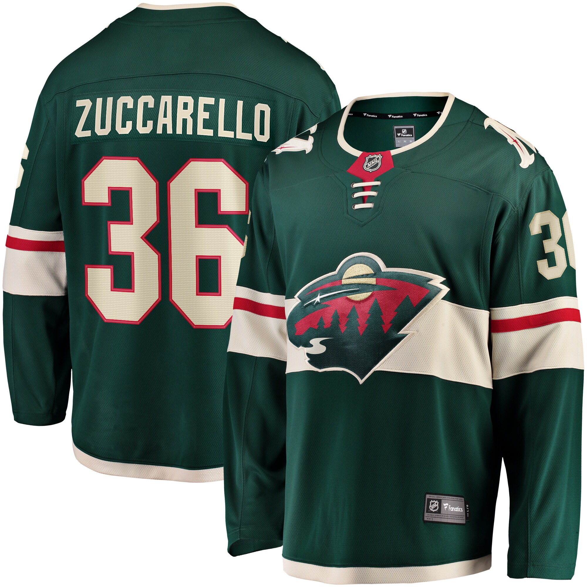 Mats Zuccarello Minnesota Wild Team Color Breakaway Player Jersey - Green