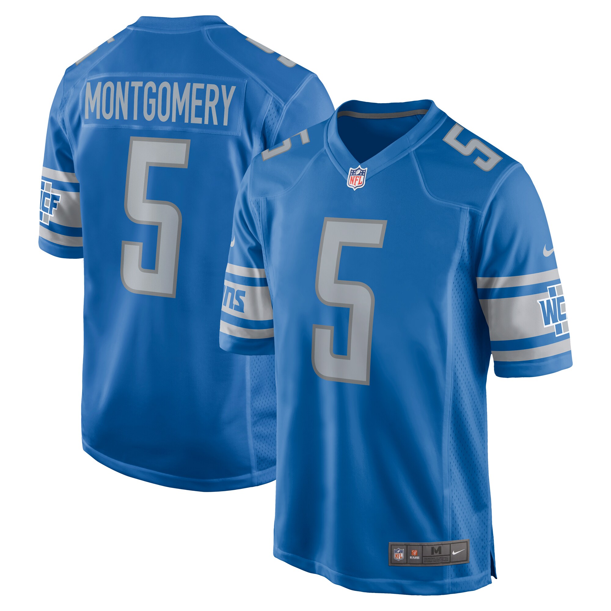David Montgomery Detroit Lions  Game Player Jersey - Blue