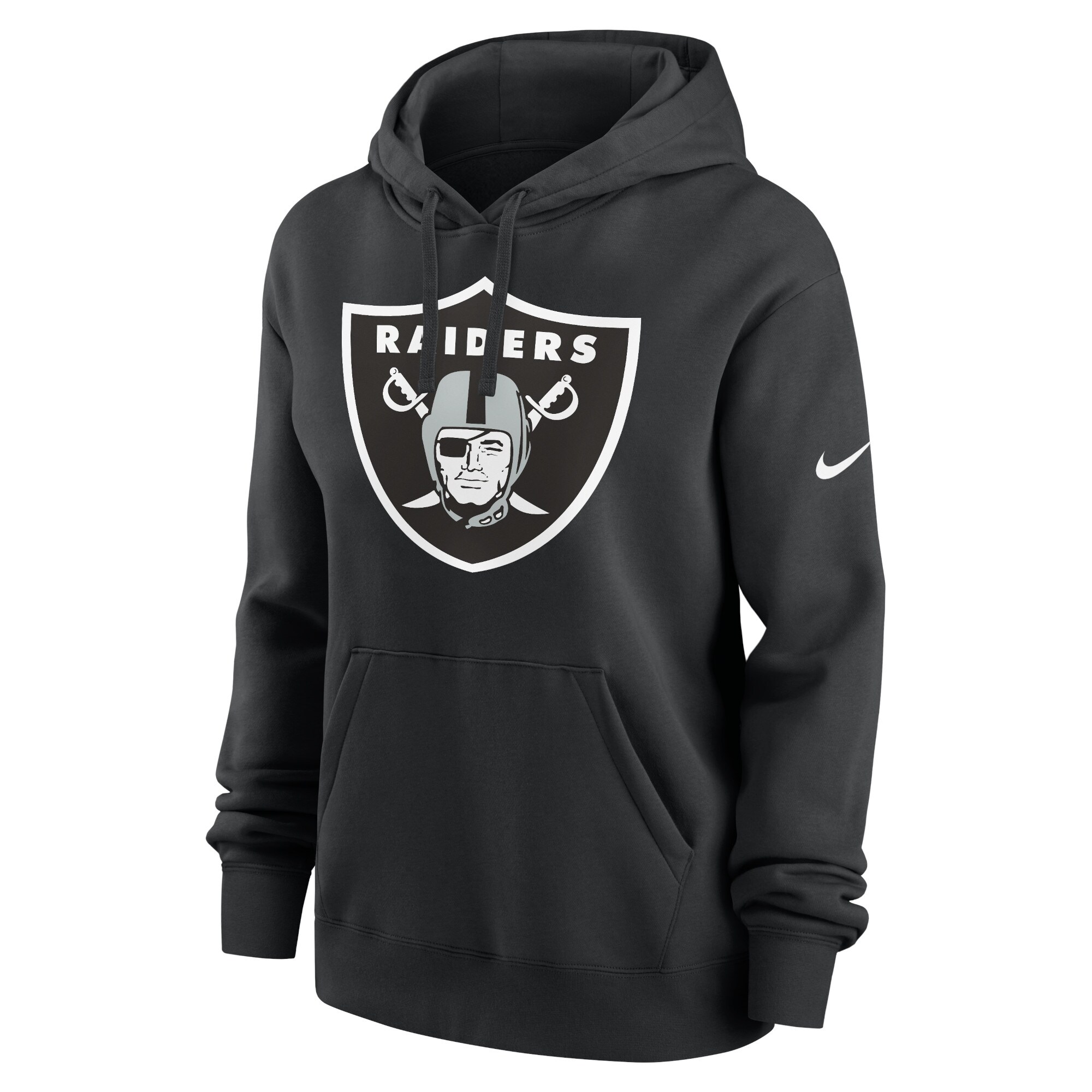 Las Vegas Raiders Women's Team Logo Club Fleece Pullover Hoodie - Black