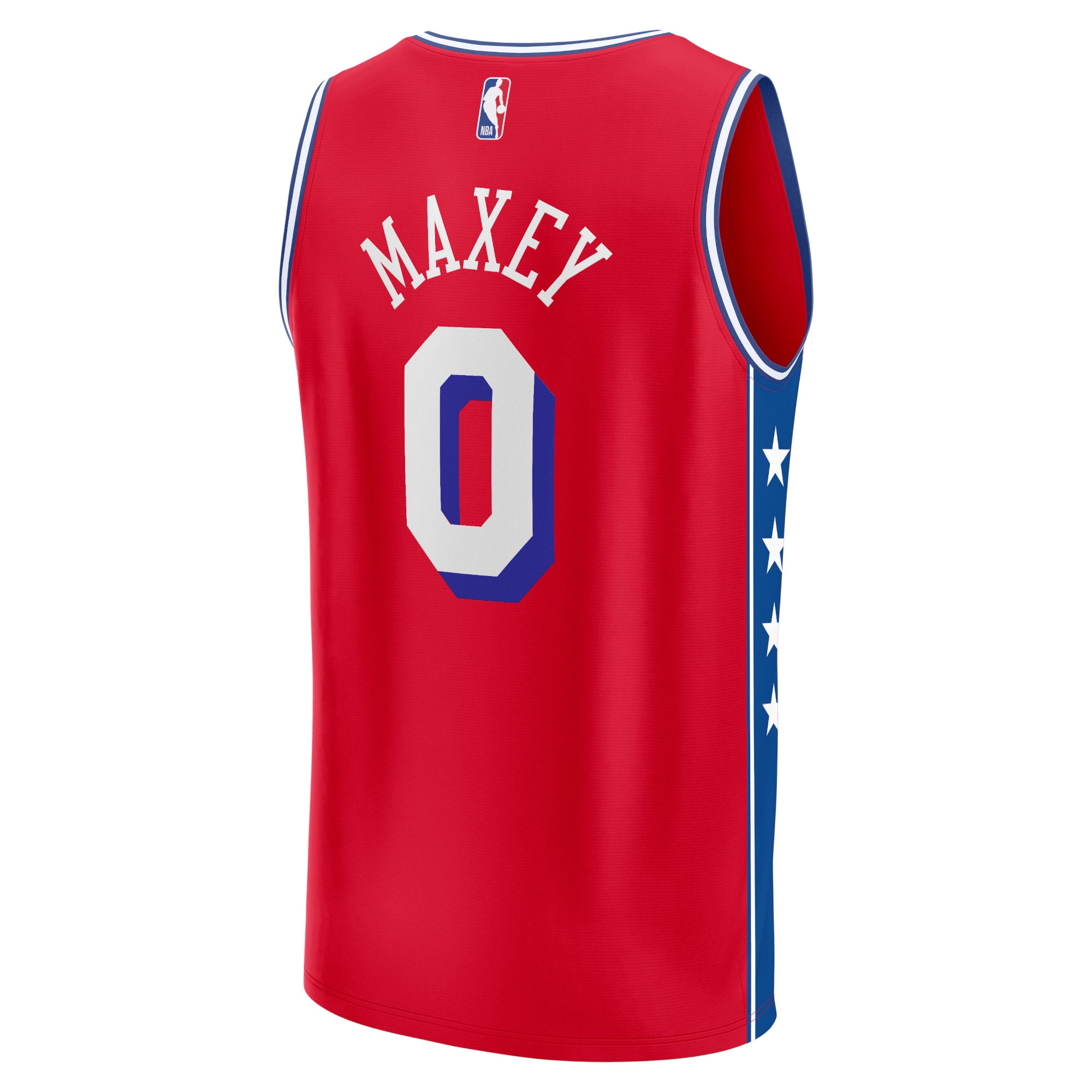 Tyrese Maxey Philadelphia 76ers  Fast Break Replica Player Jersey - Statement Edition - Red