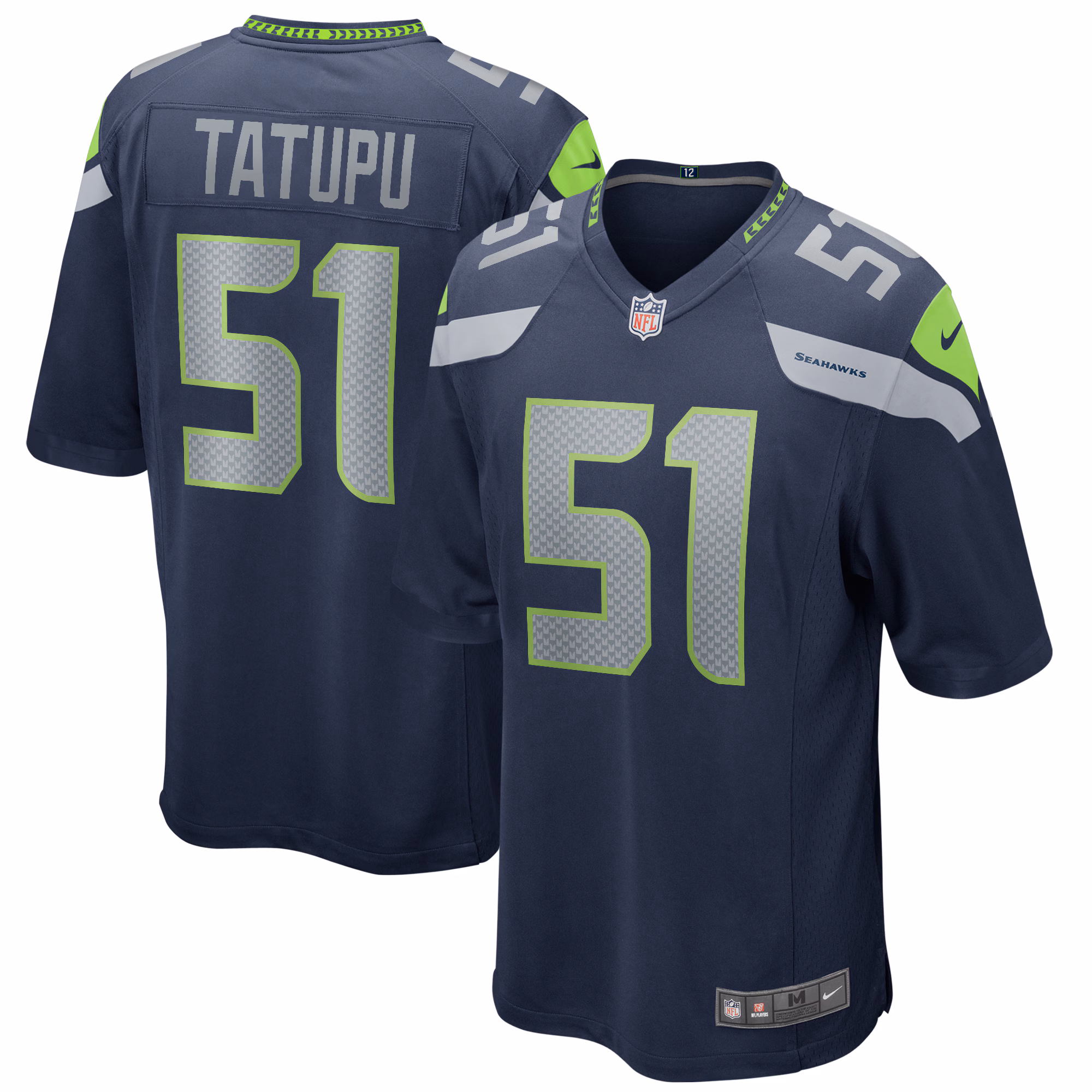 Lofa Tatupu Seattle Seahawks Game Retired Player Jersey - College Navy