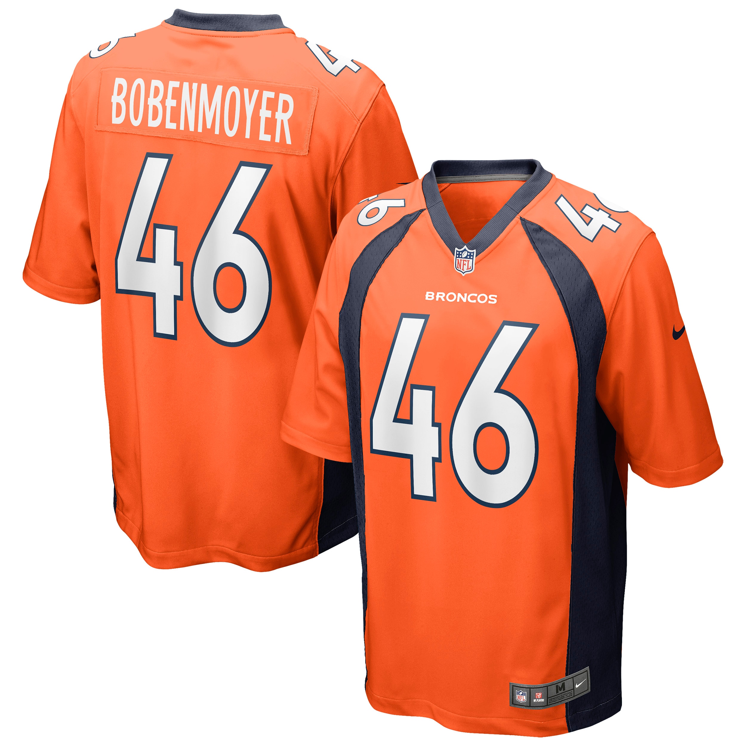 Jacob Bobenmoyer Denver Broncos  Game Jersey - Orange