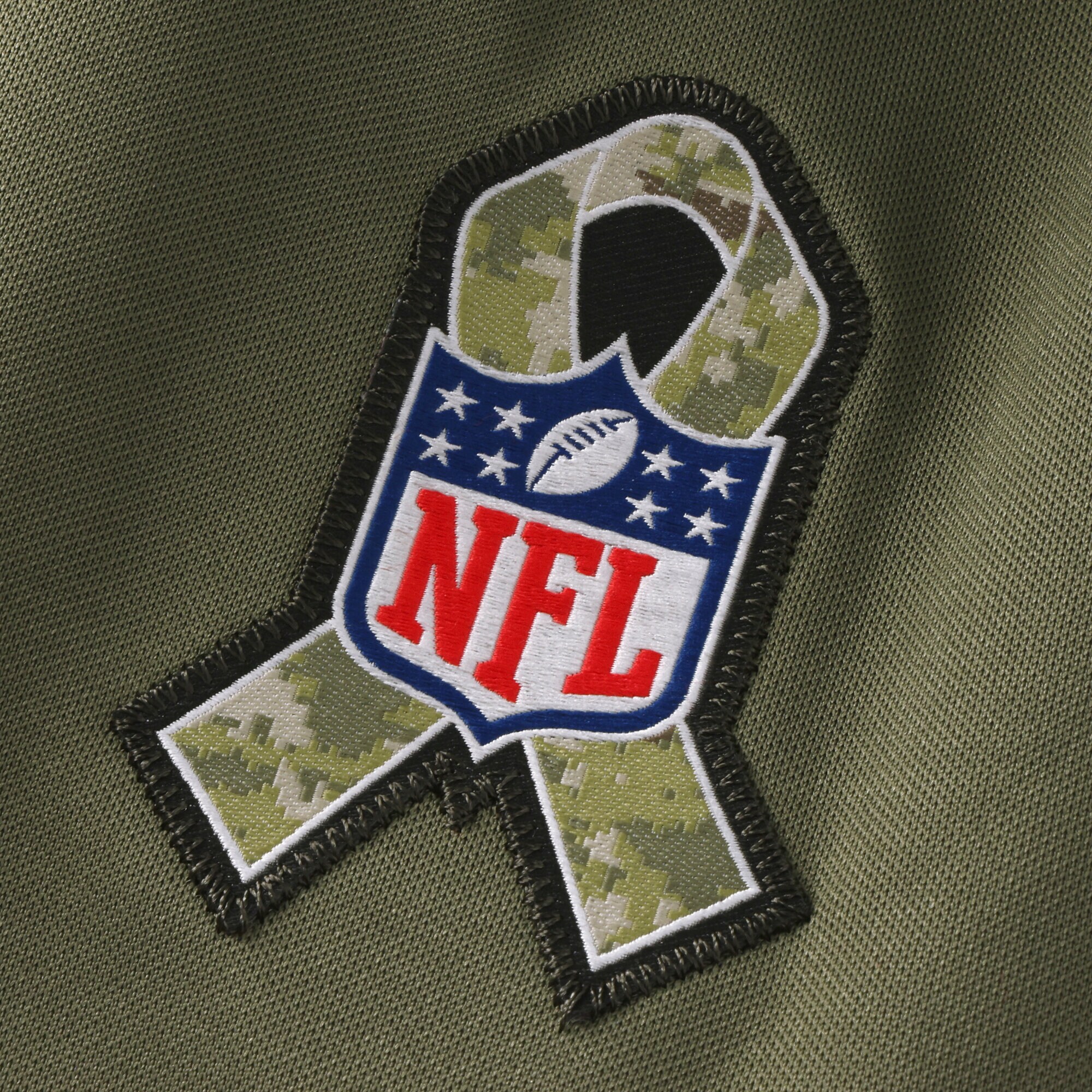 Men's San Francisco 49ers #23 Christian McCaffrey Olive 2025 Salute to Service Limited Jersey