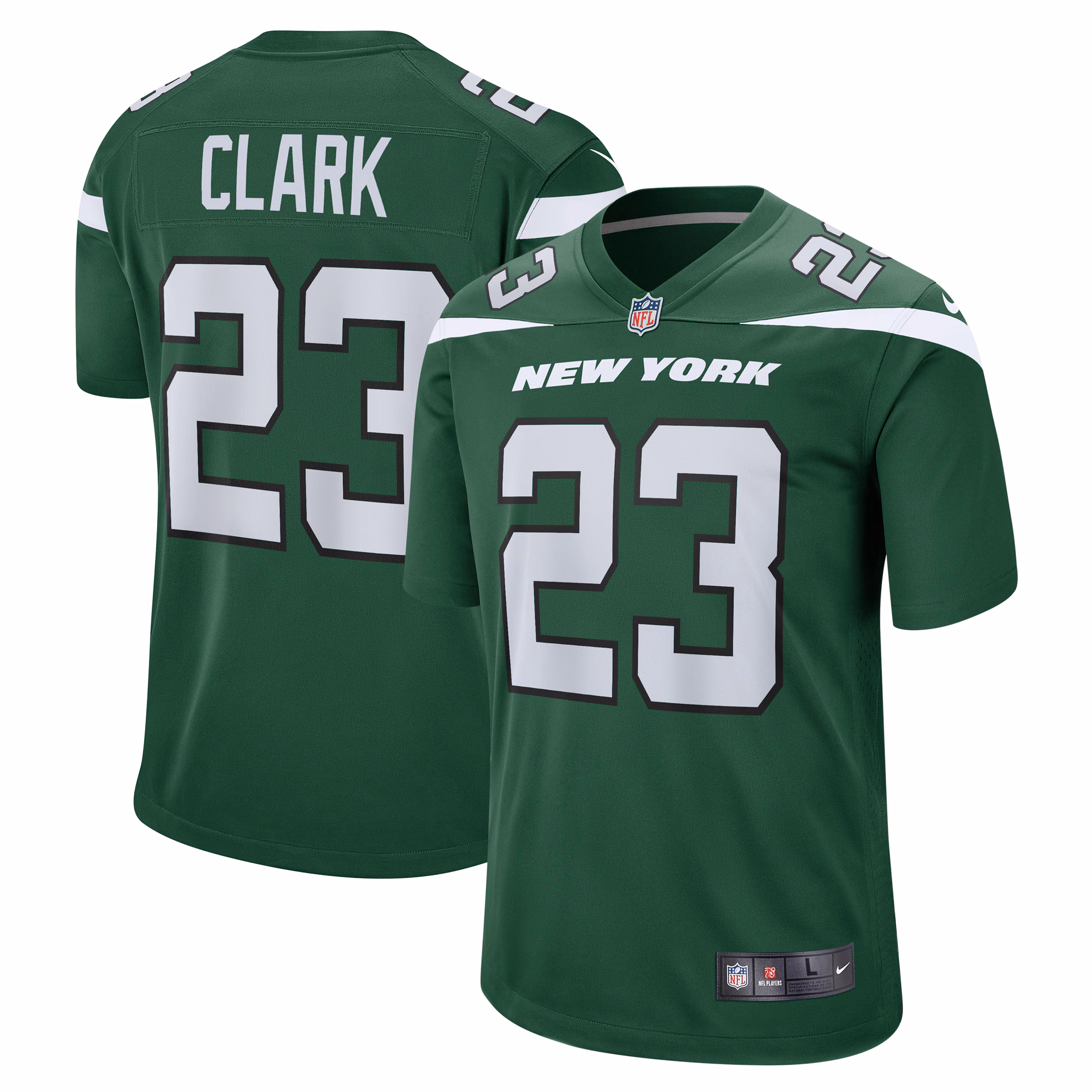 Chuck Clark New York Jets Team Game Jersey - Gotham Green