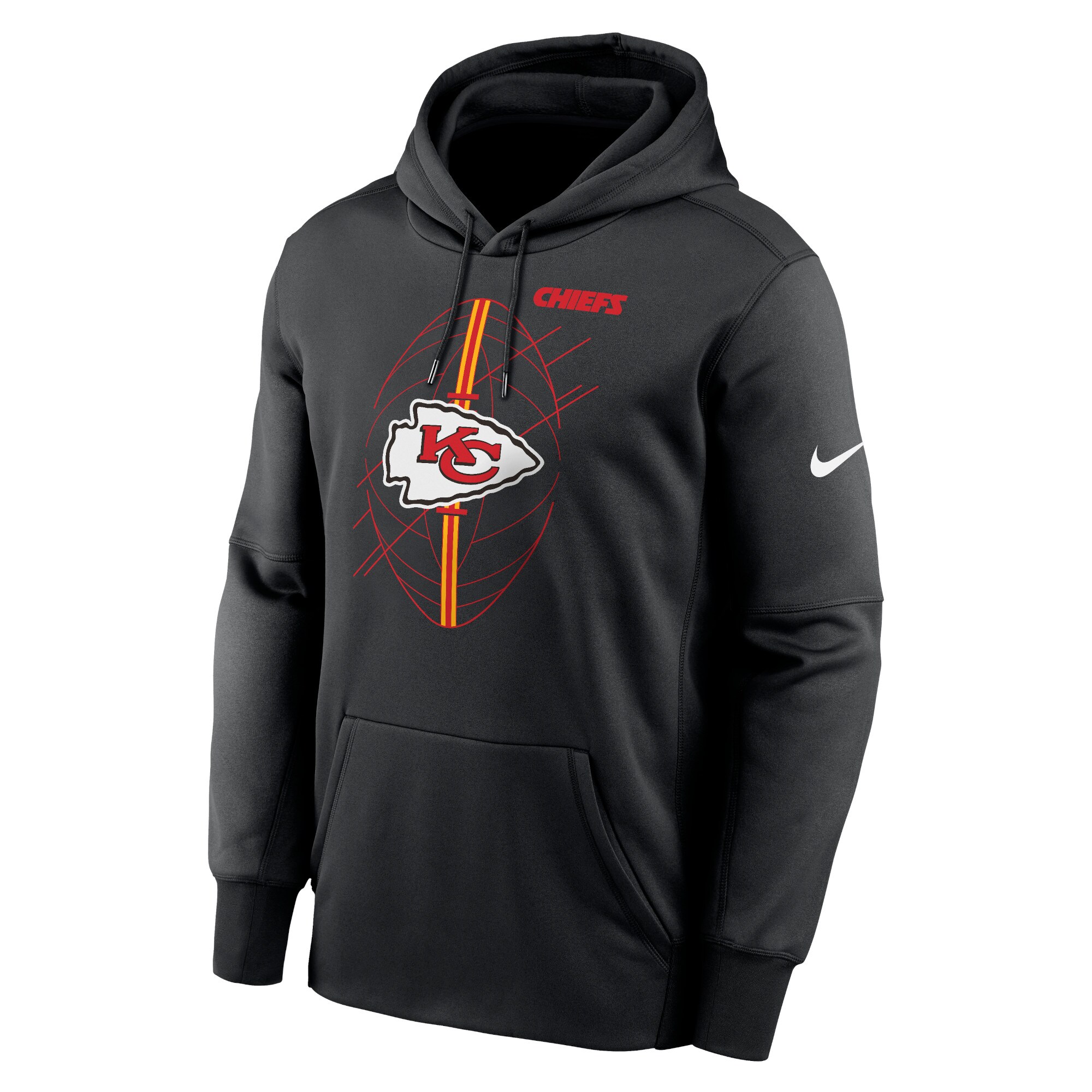 Kansas City Chiefs Team Performance Pullover Hoodie - Black