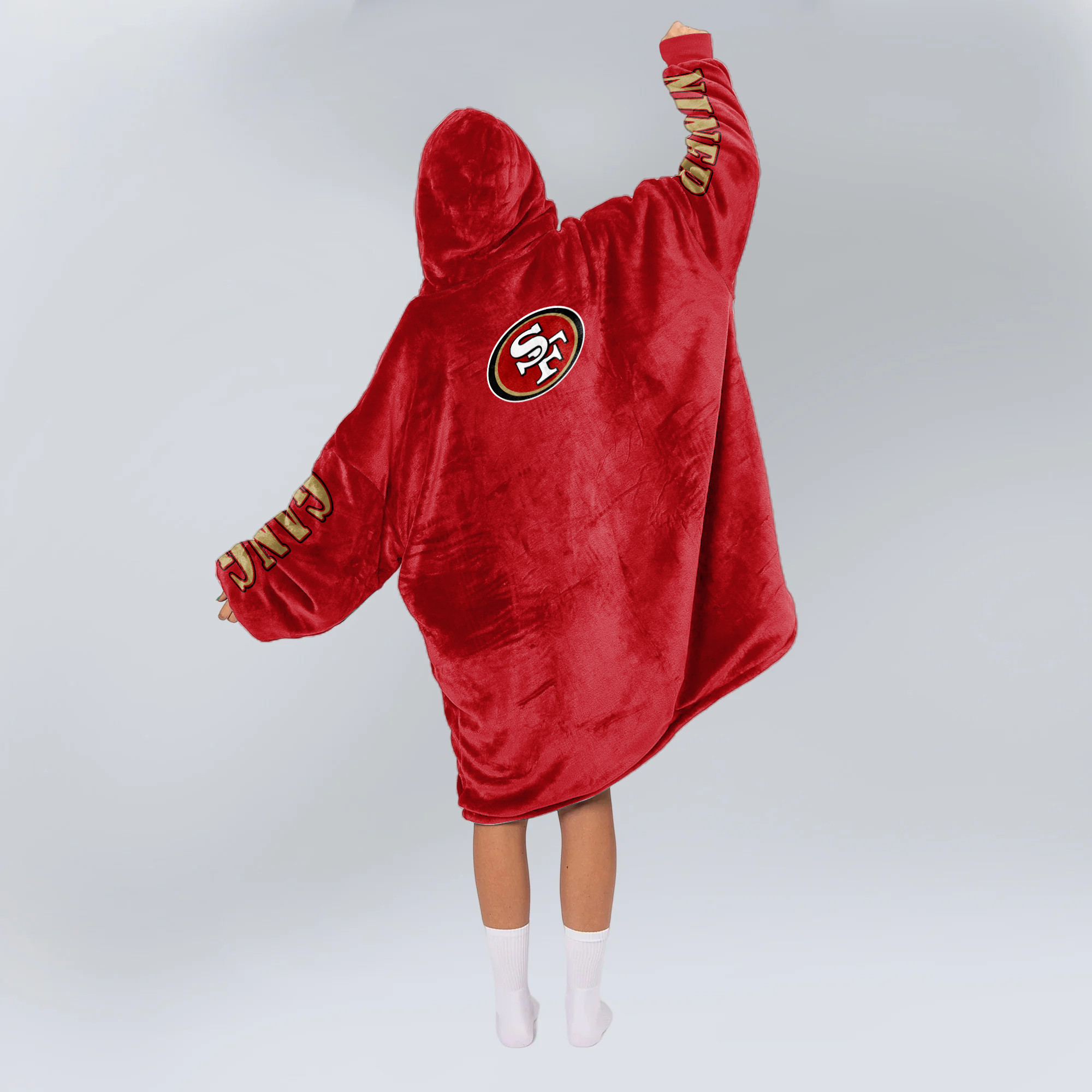Adult San Francisco 49ers Football Unisex Blanket Hoodie