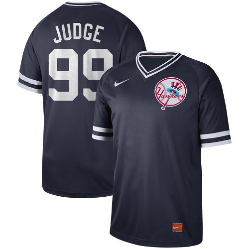 Men's  New York Yankees #99 Aaron Judge Navy Cooperstown Collection Legend V-Neck MLB Jersey
