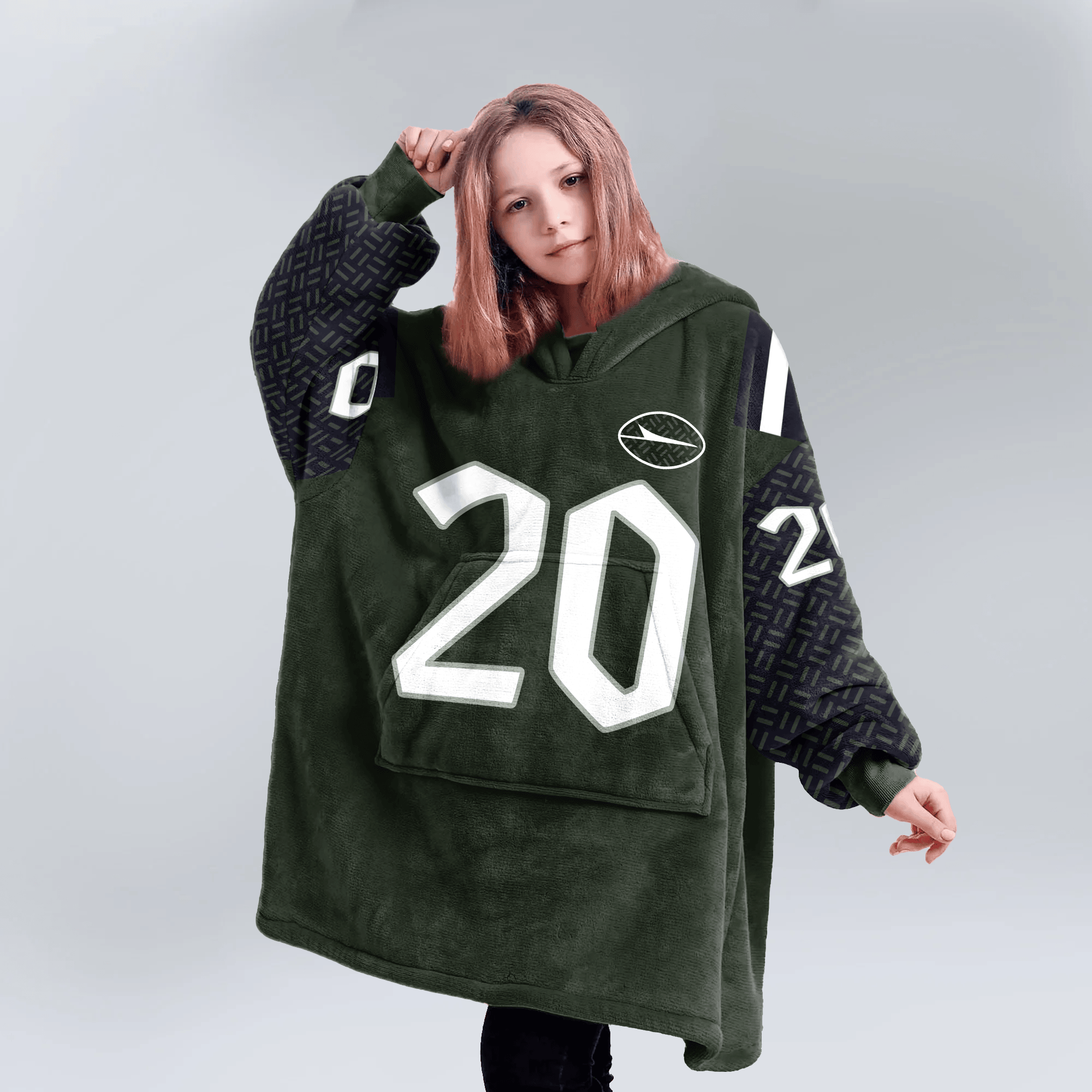 Kid B.H 20 New York J Football Unisex Blanket Hoodie