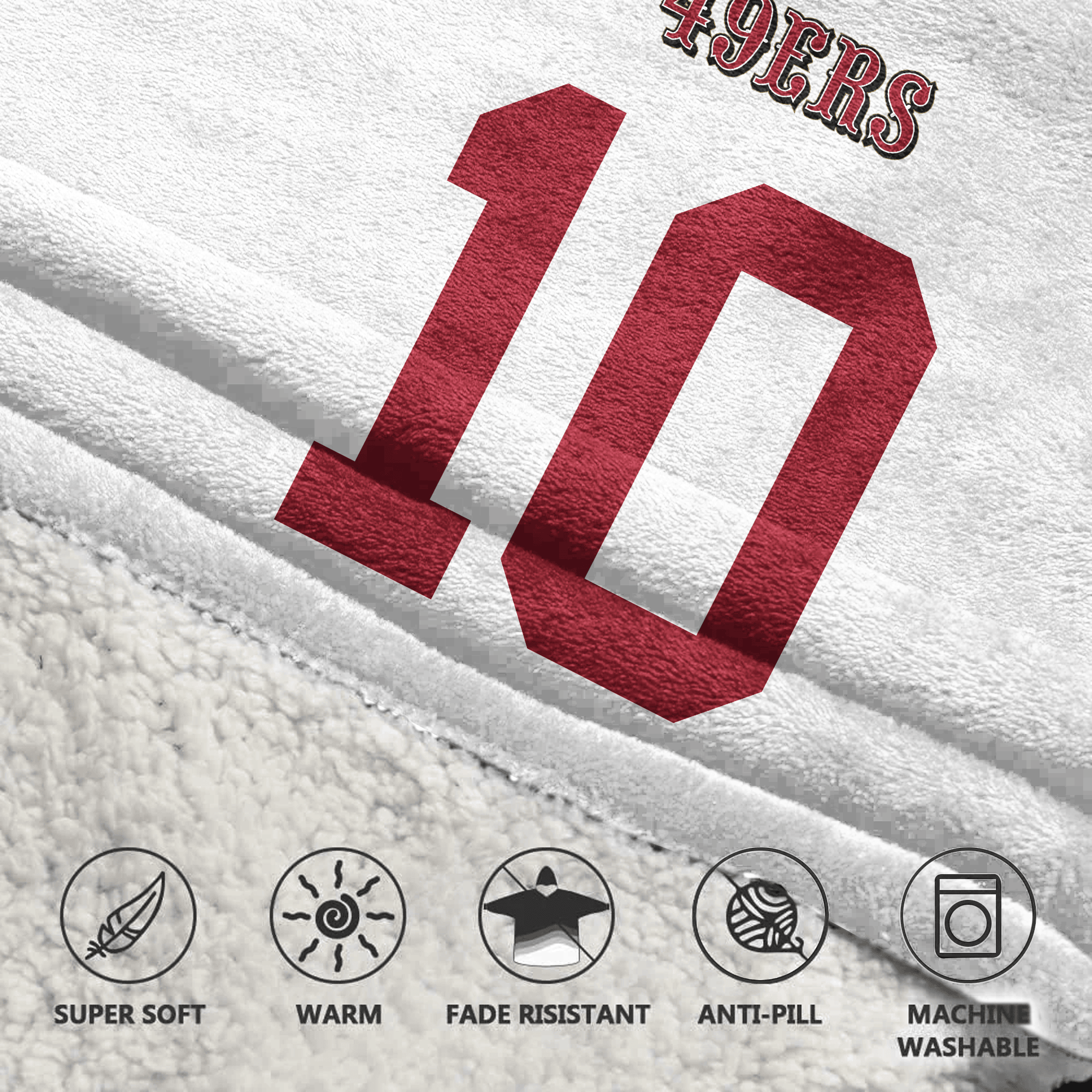 M.J 10 San Francisco 49ers Football Unisex Blanket Hoodie