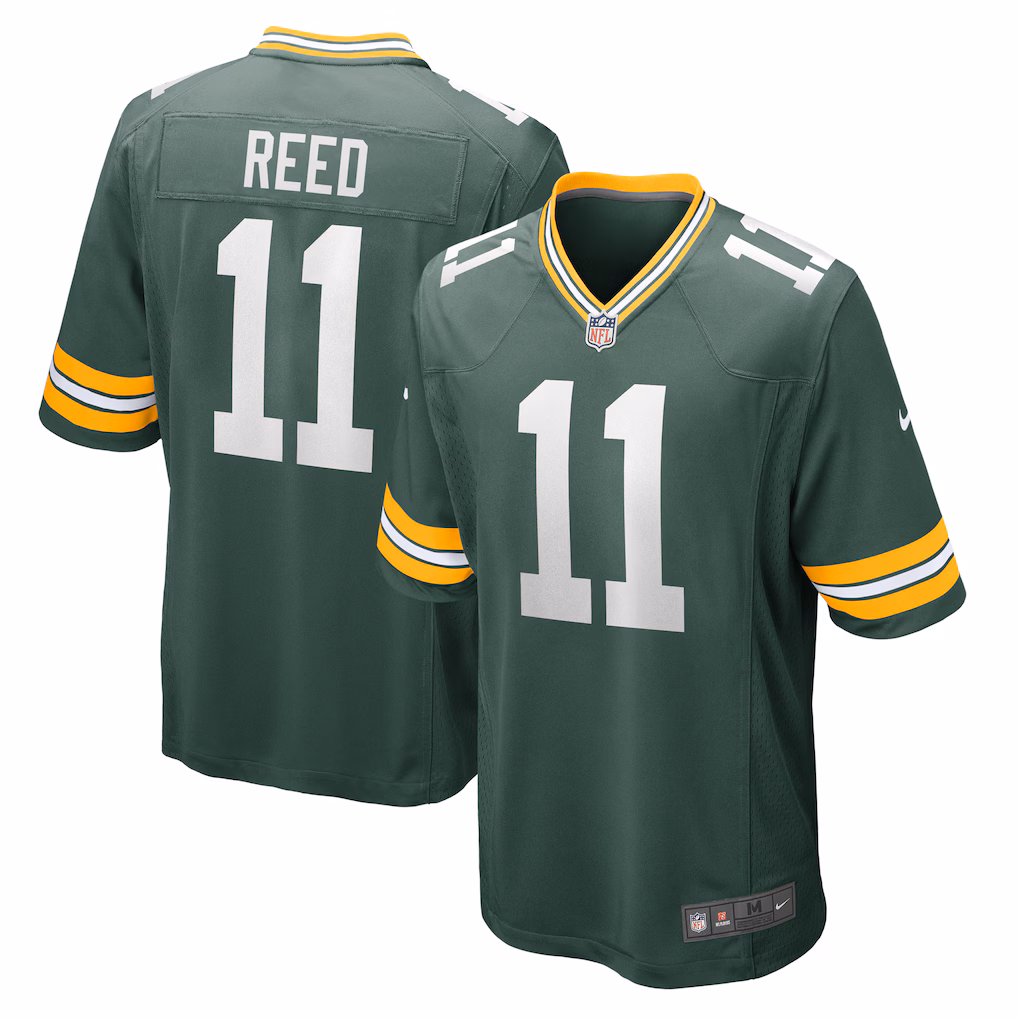 Green Bay Packers #11 Jayden Reed Home Game Jersey-Fir Green