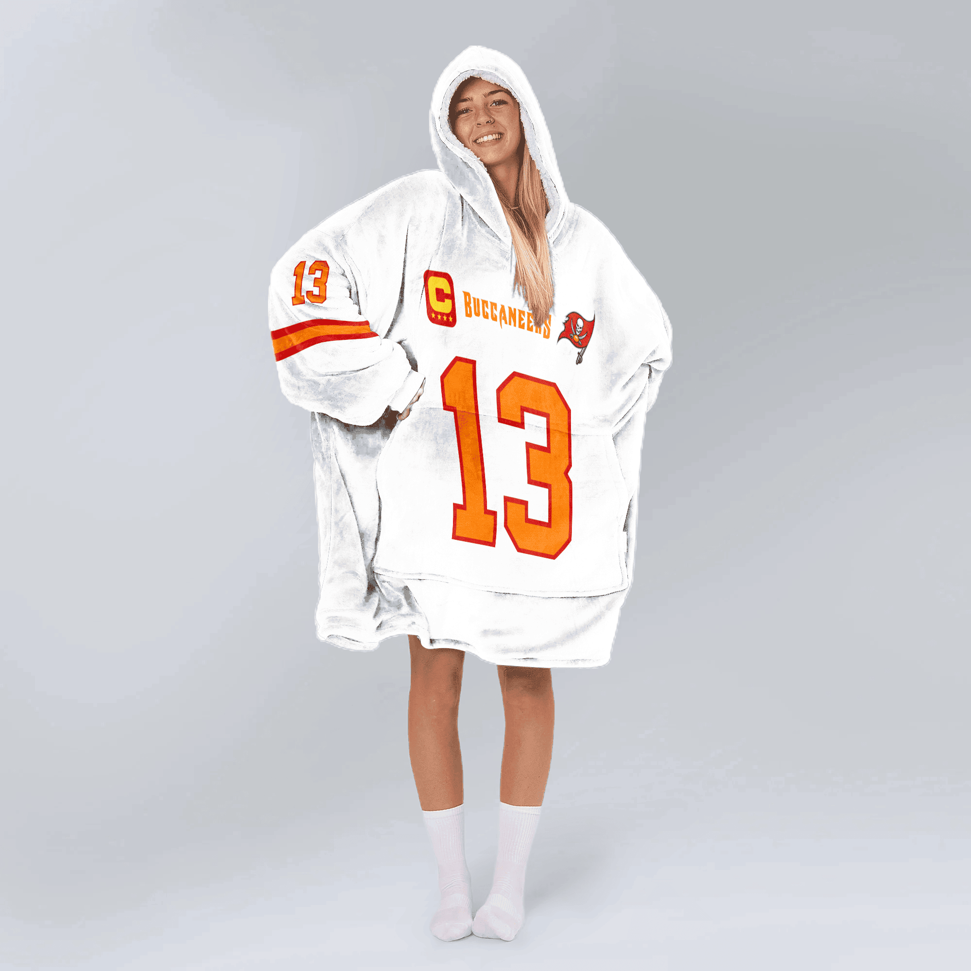Adult Captain 13 Tampa Bay Football Unisex Blanket Hoodie