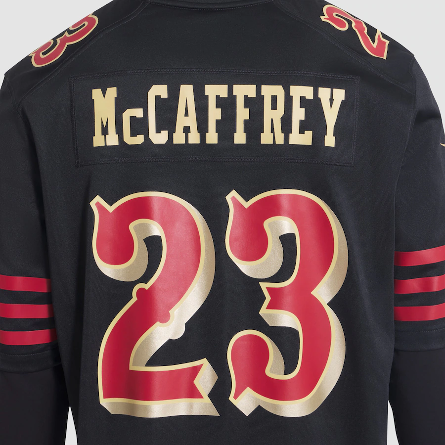 Christian McCaffrey #23 San Francisco 49ers 2025 Rivalries Collection Game Jersey - Black