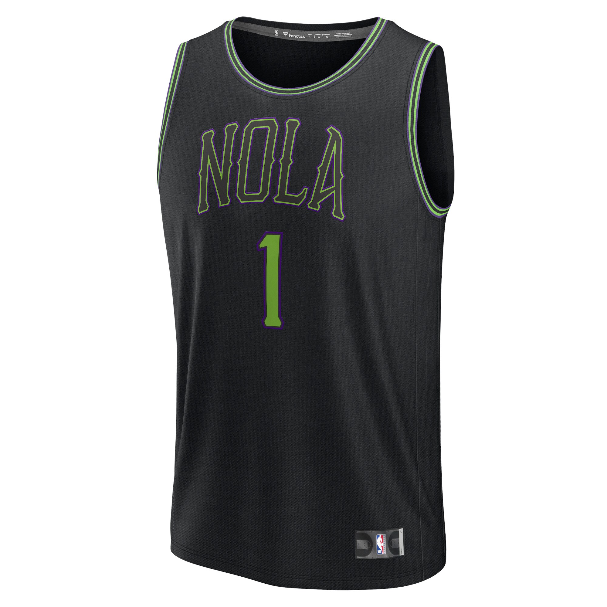Youth New Orleans Pelicans Zion Williamson  Black 2023/24 Fast Break Jersey - City Edition