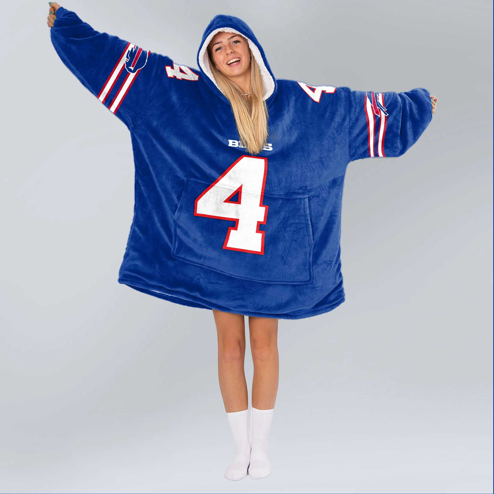 Adult No 4 - Cook - Bills Football Unisex Blanket Hoodie