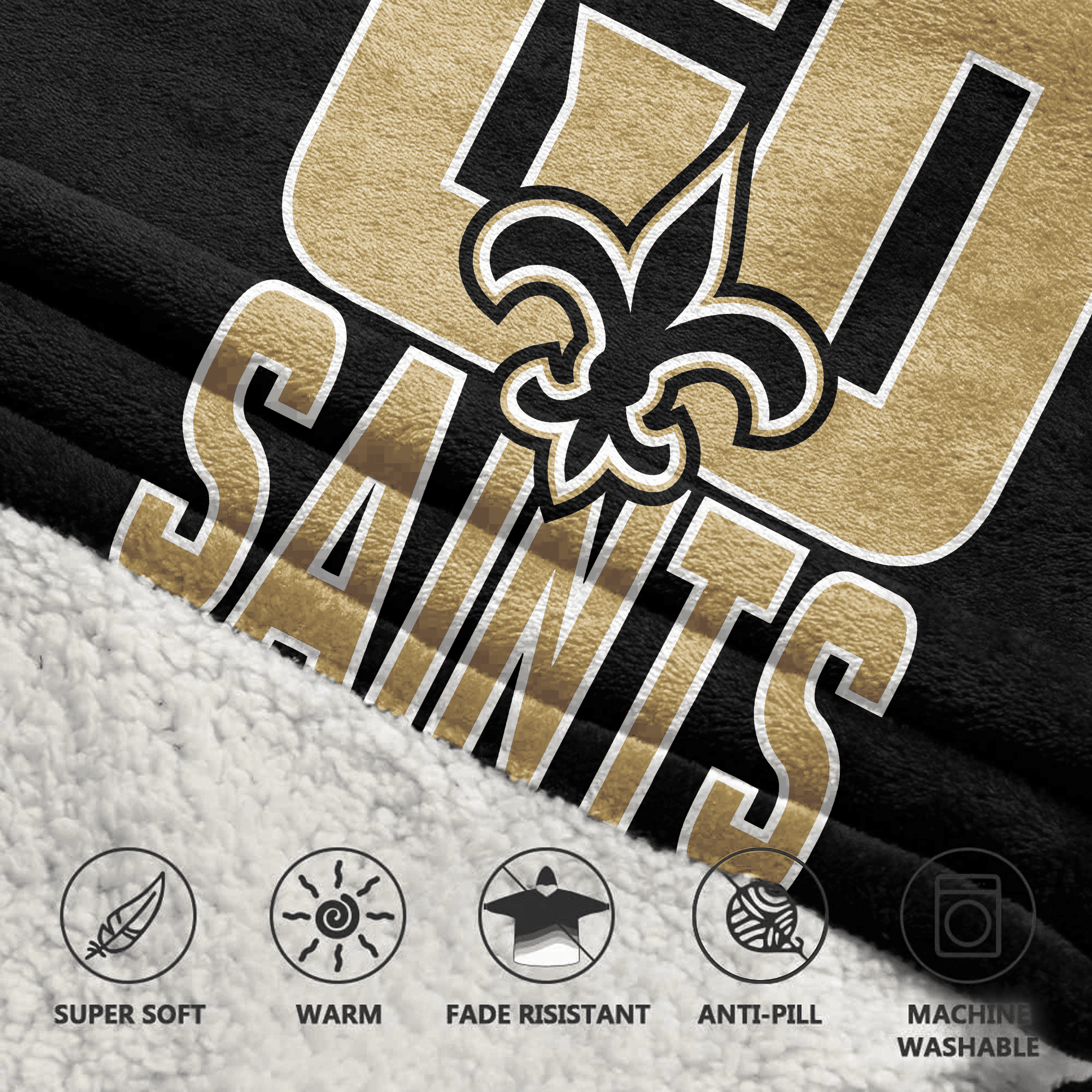 New Orleans Football Unisex Blanket Hoodie