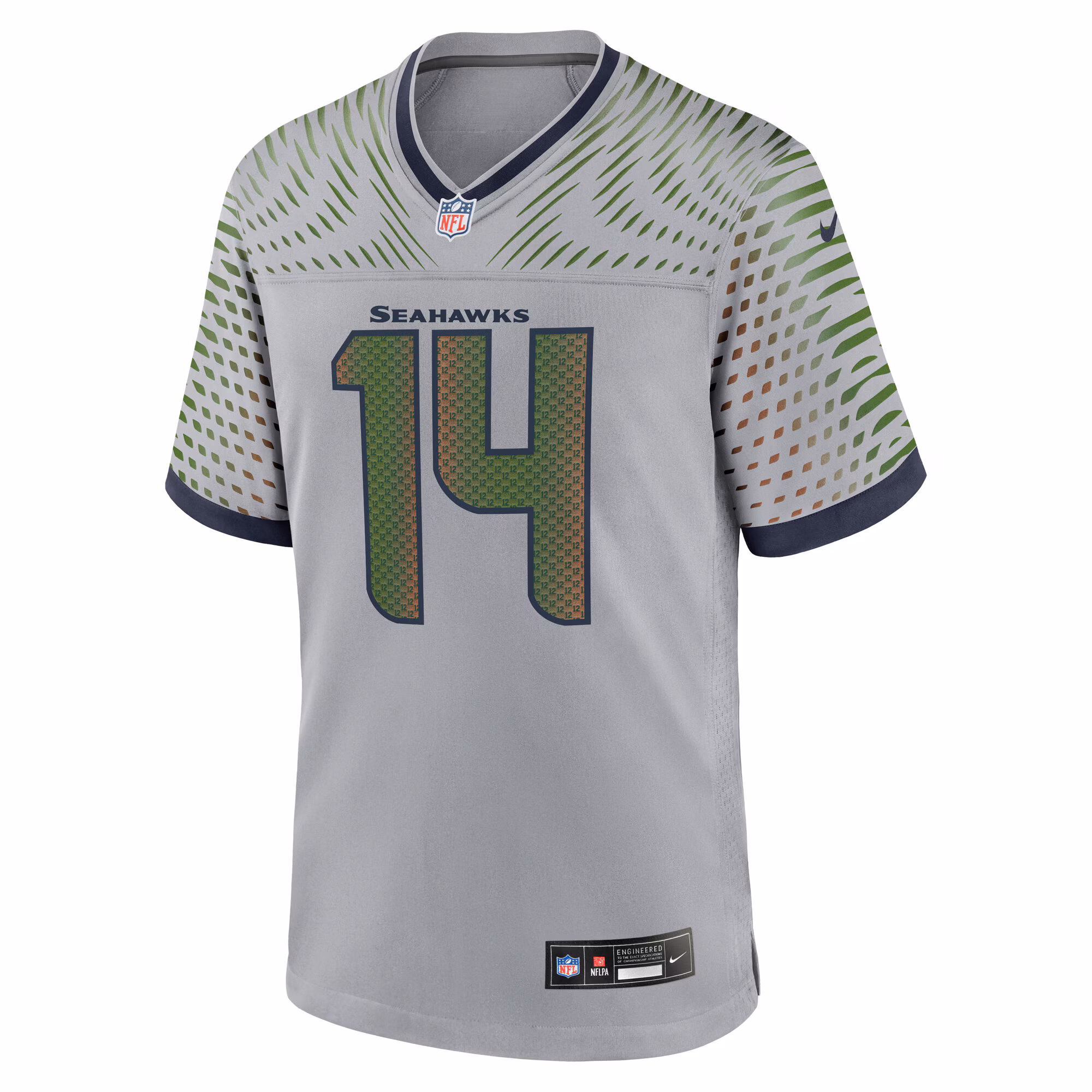 Sam Darnold #14 Seattle Seahawks 2025 Rivalries Collection Game Jersey - Wolf Gray