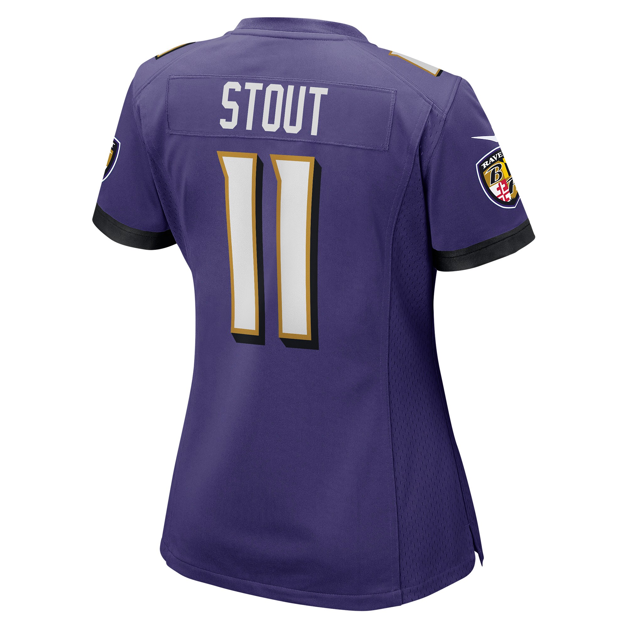 Stout Baltimore Ravens  Women's Player Game Jersey - Purple
