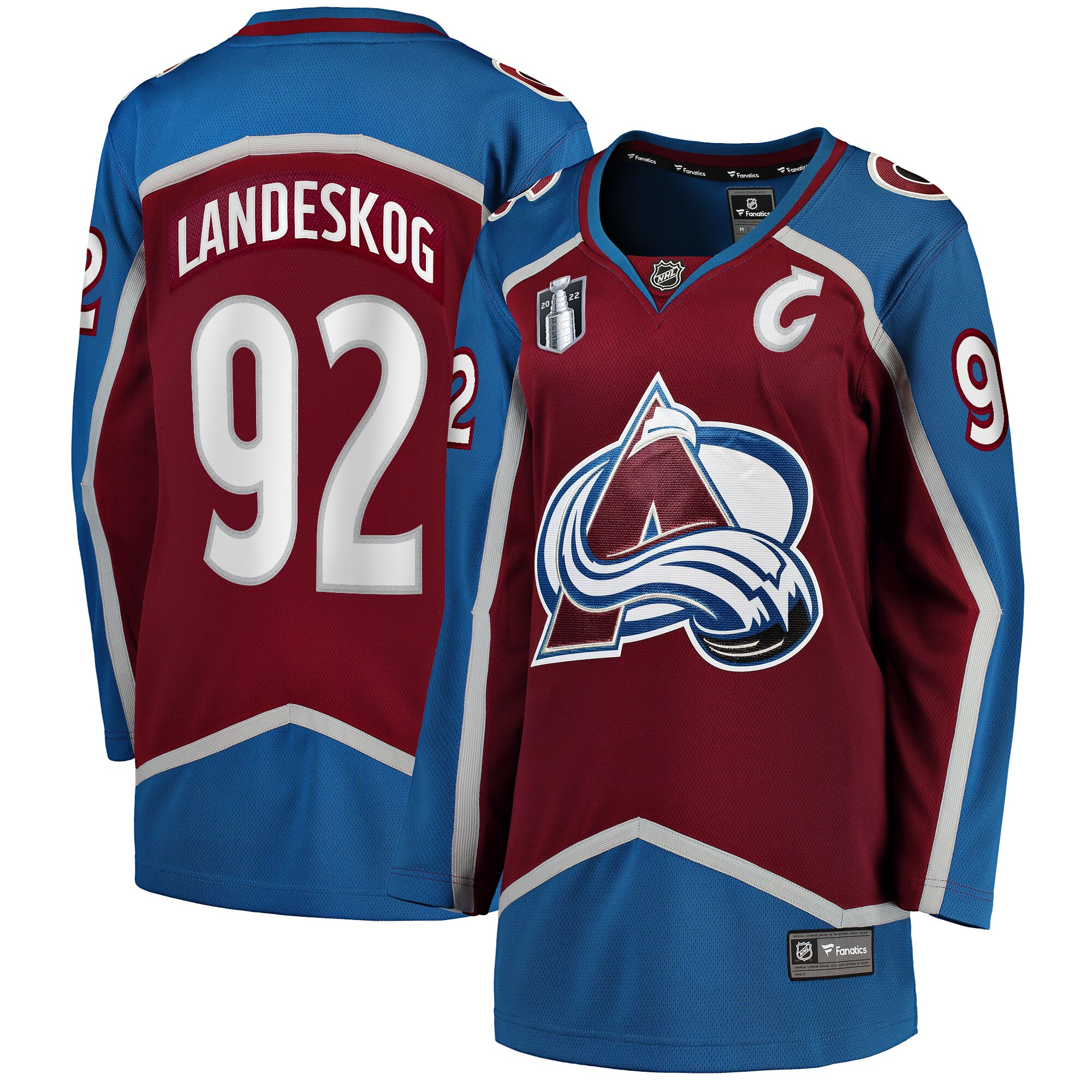 Gabriel Landeskog Colorado Avalanche Women's Home 2022 Stanley Cup Final Breakaway Player Jersey - Burgundy