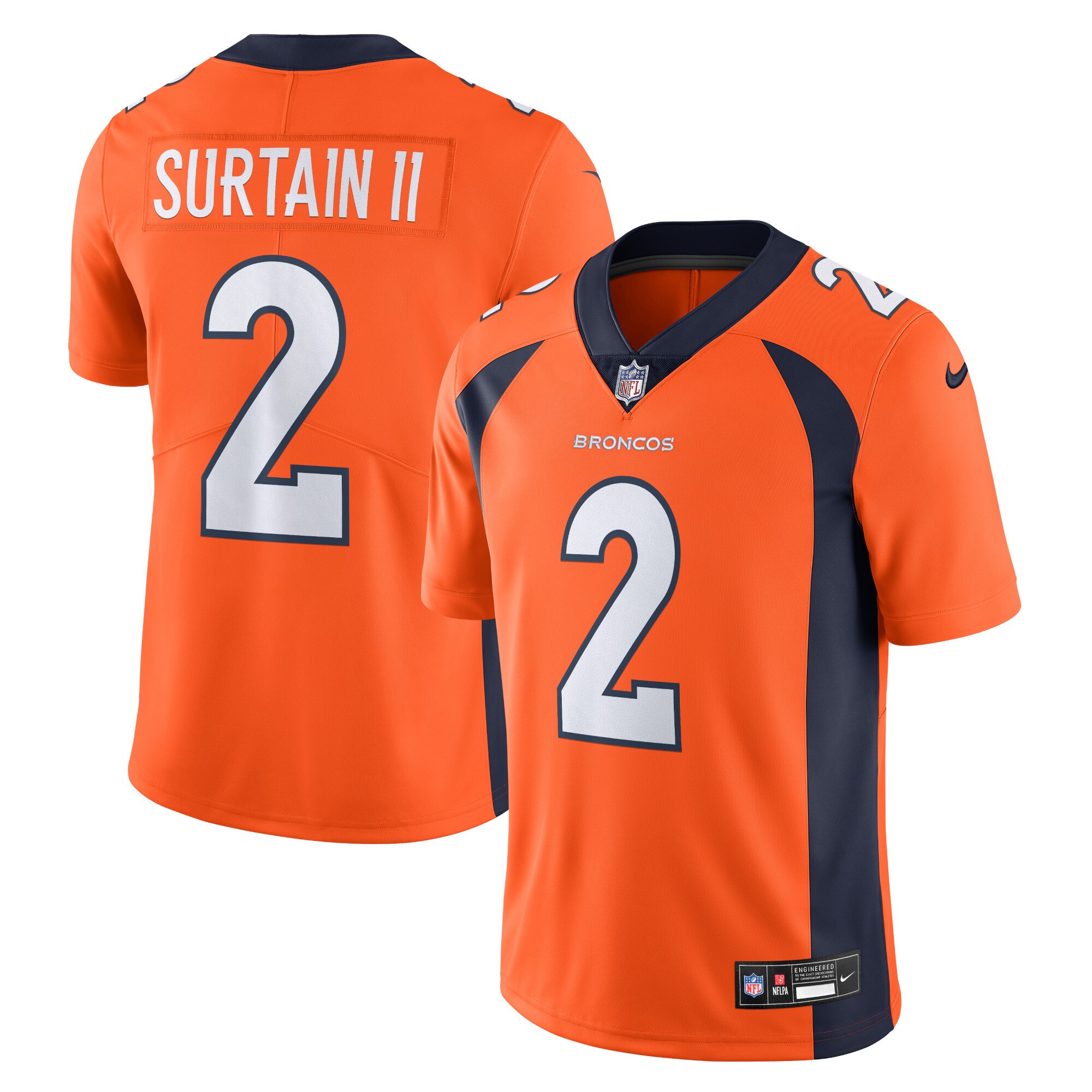 Patrick Surtain II Denver Broncos  Vapor Untouchable Limited Jersey - Orange