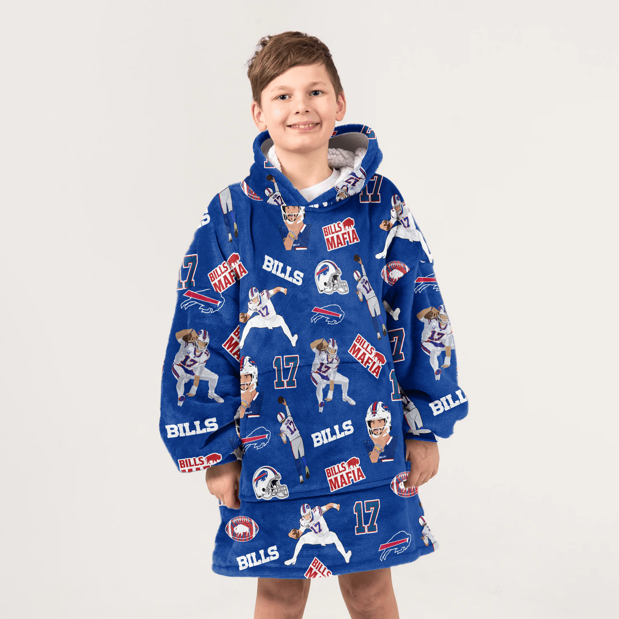 J.A 17 Buffalo Football Unisex Blanket Hoodie