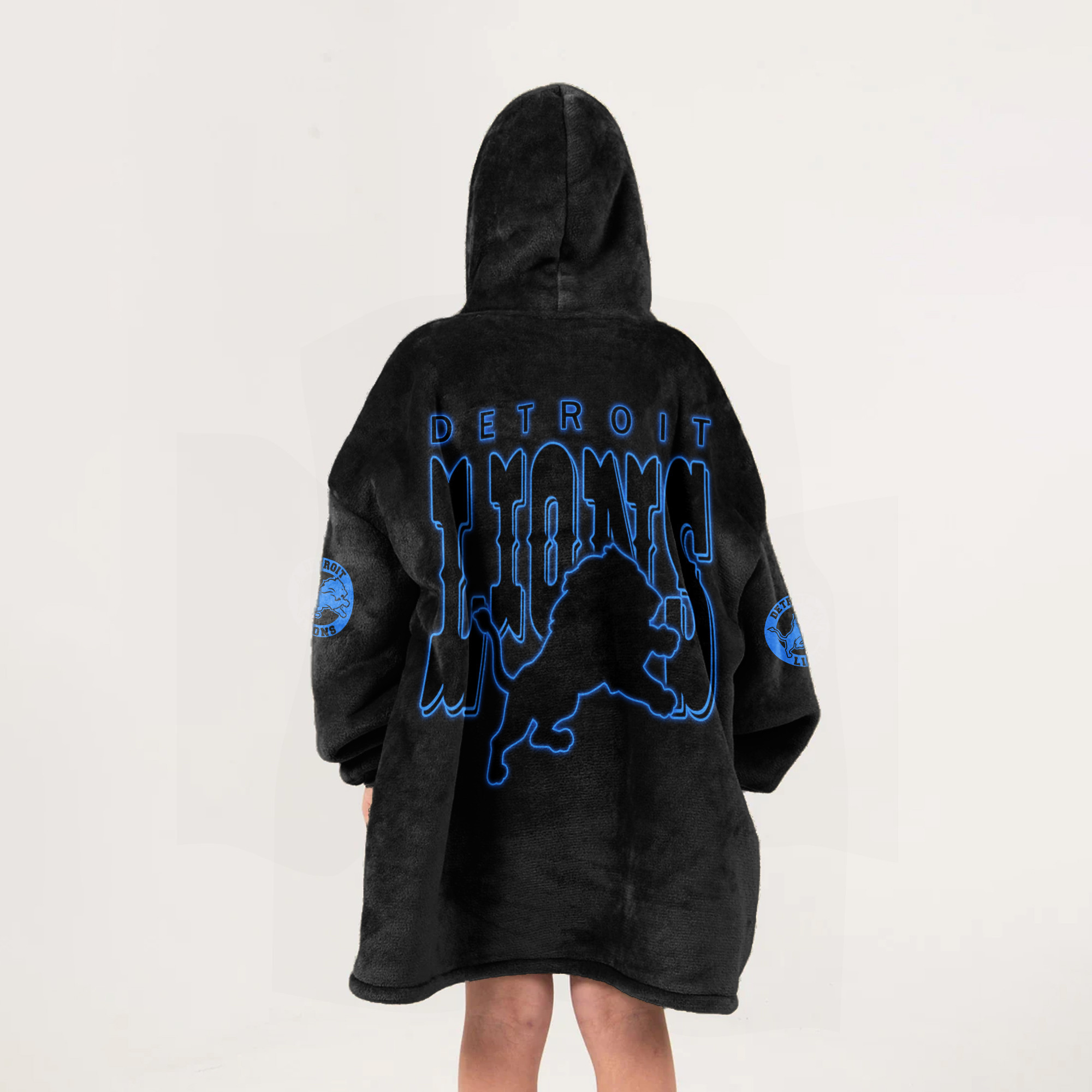 Adult Detroit Lions Football Unisex Blanket Hoodie