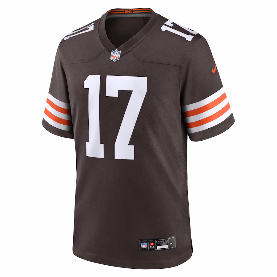 Men's Jerome Baker #17 Brown Cleveland Browns Team Game Jersey