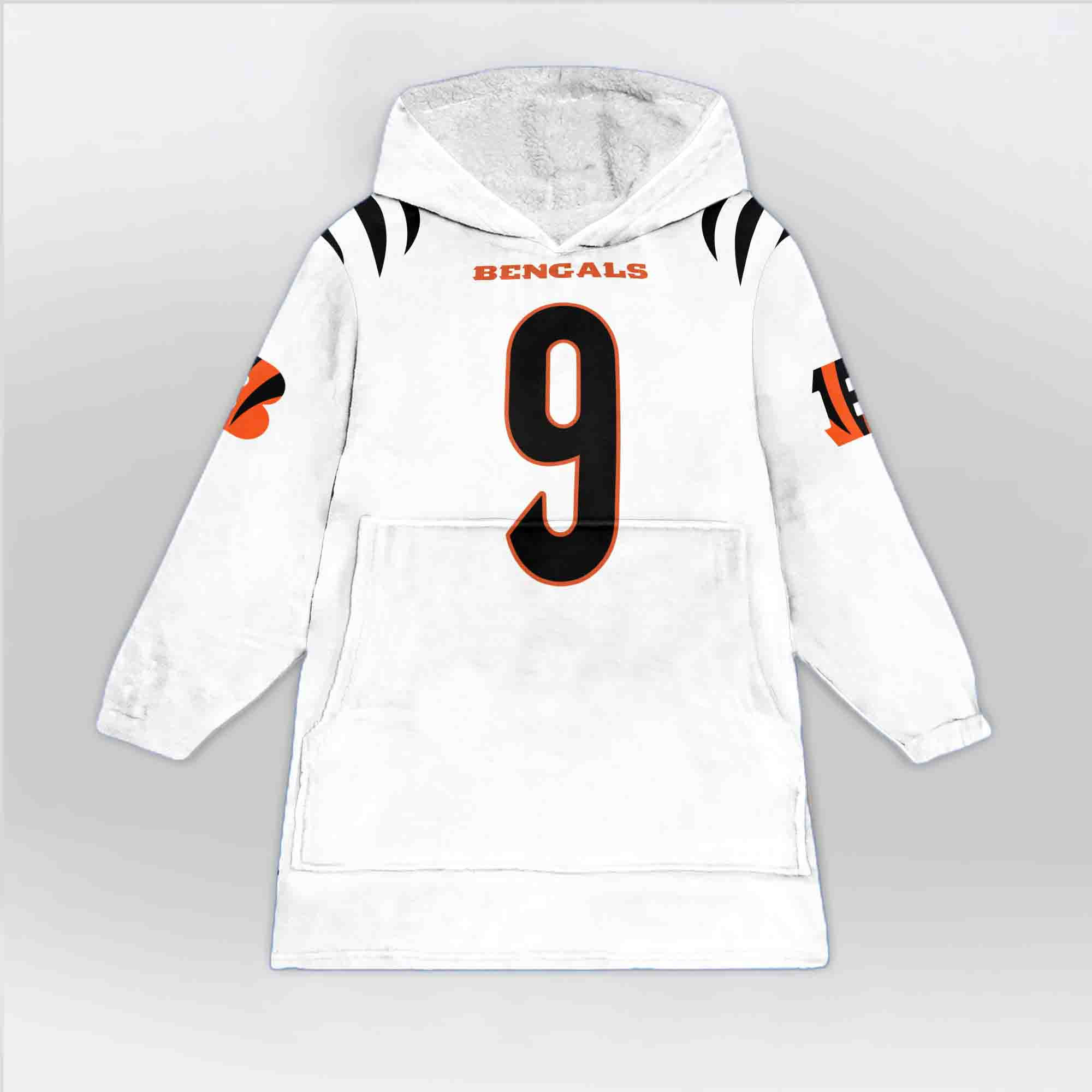 Adult J.B 9 Cincinnati Football Unisex Blanket Hoodie